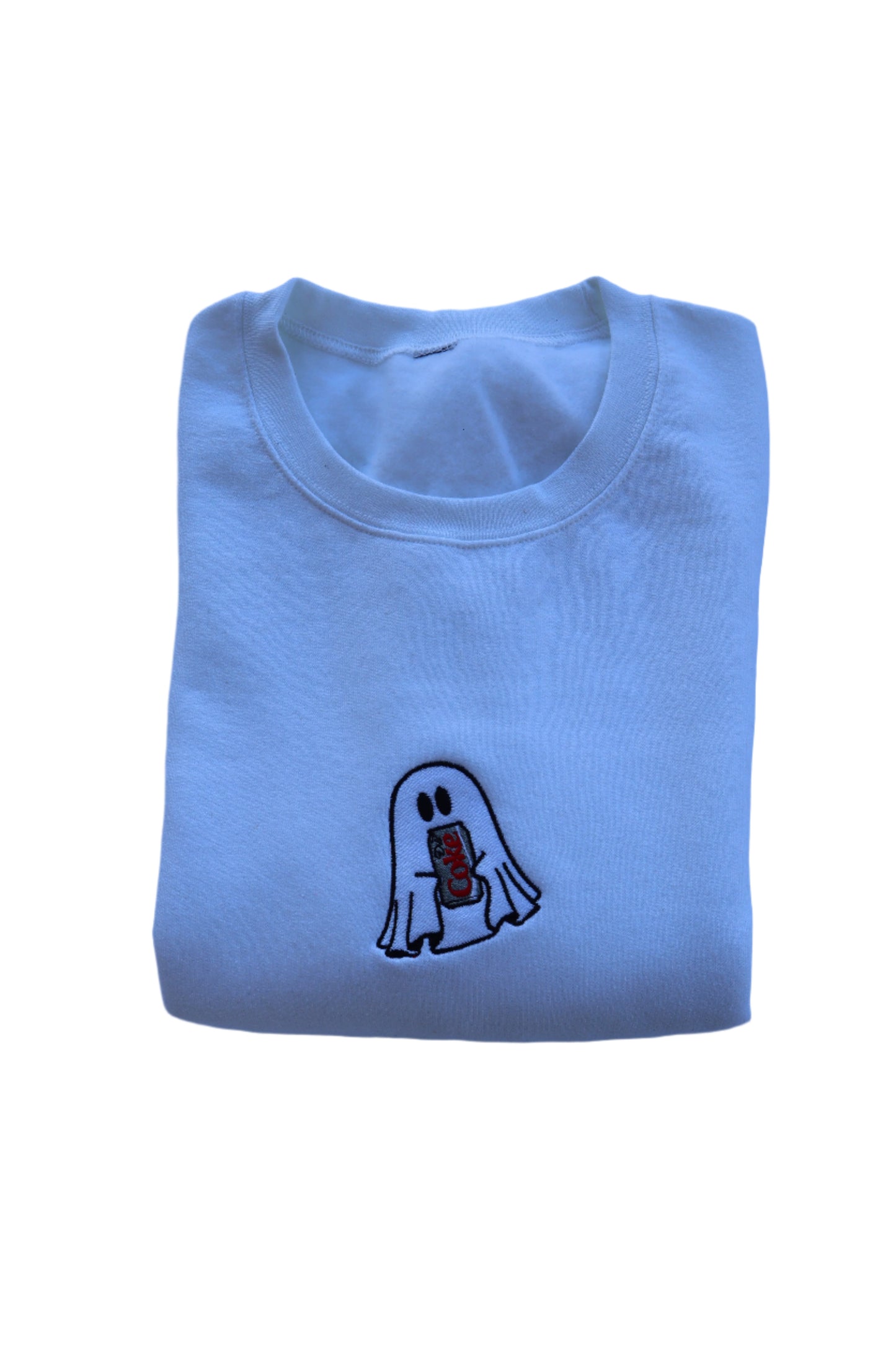 Embroidered 'Ghost Diet Soda' Hoodie or Crew Neck, Long Sleeve, Classic fit, Unisex, Adult