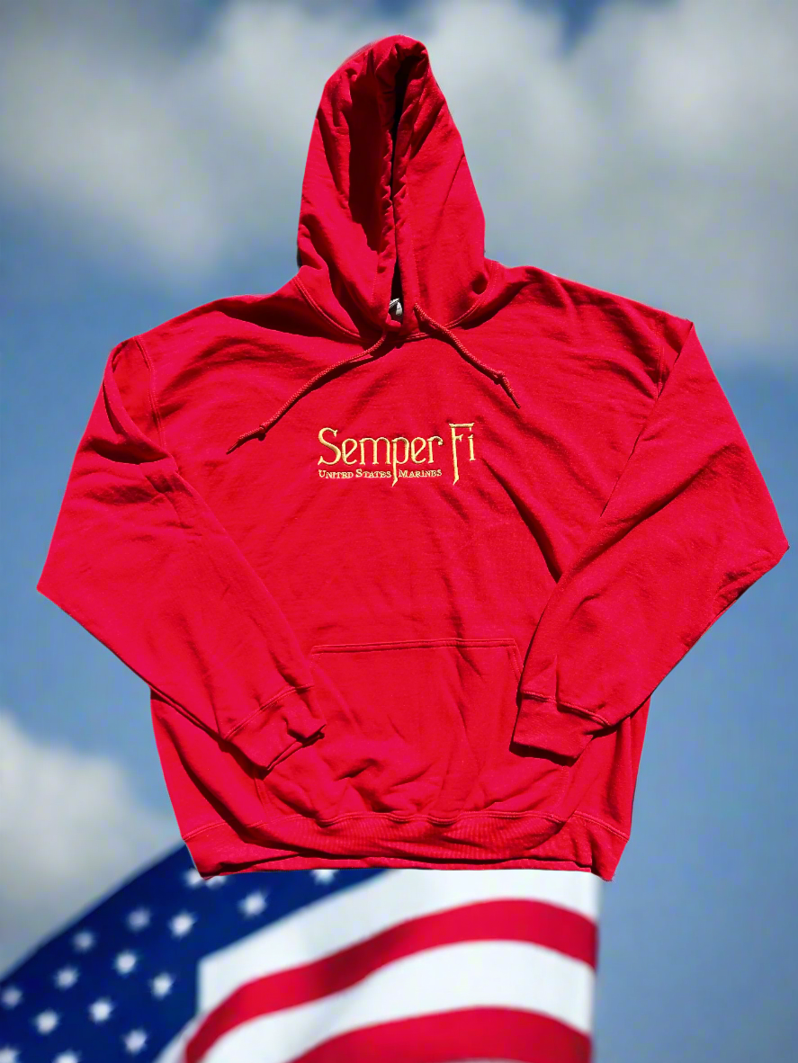Semper Fi United States Marines, Long Sleeve, Classic Fit, Unisex Adult, Hoodie or Crew Neck Sweatshirt