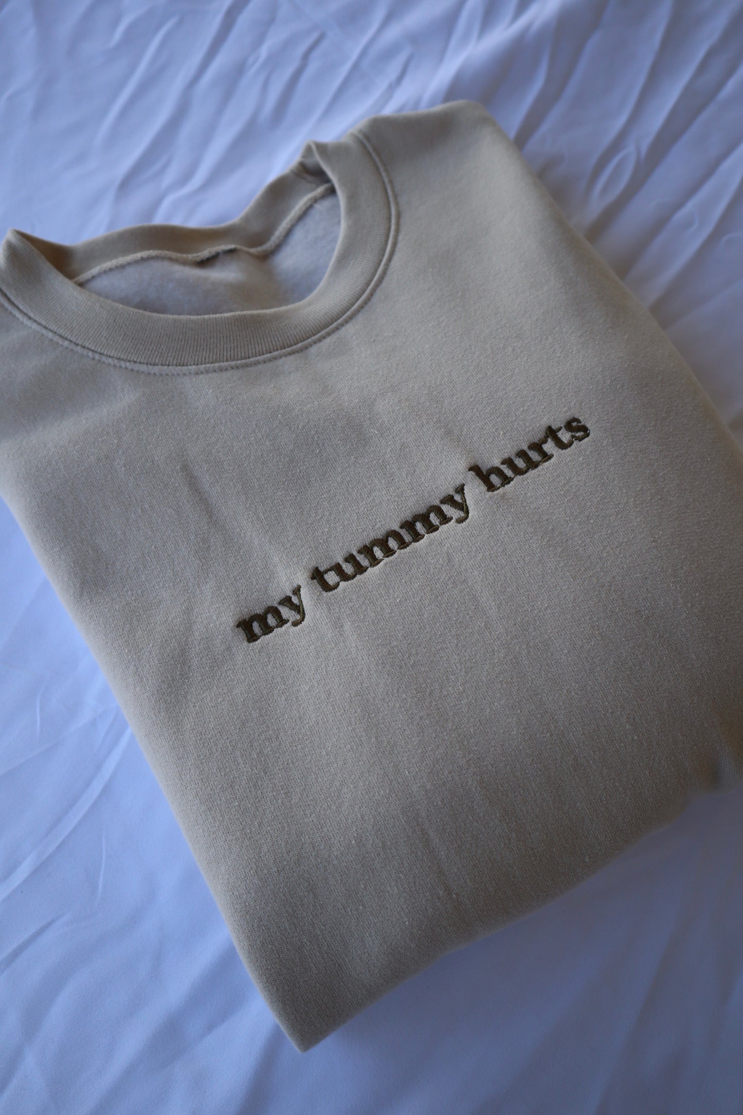 My Tummy Hurts, Long Sleeve, Classic Fit, Unisex Adult, Hoodie or Crew Neck Sweatshirt