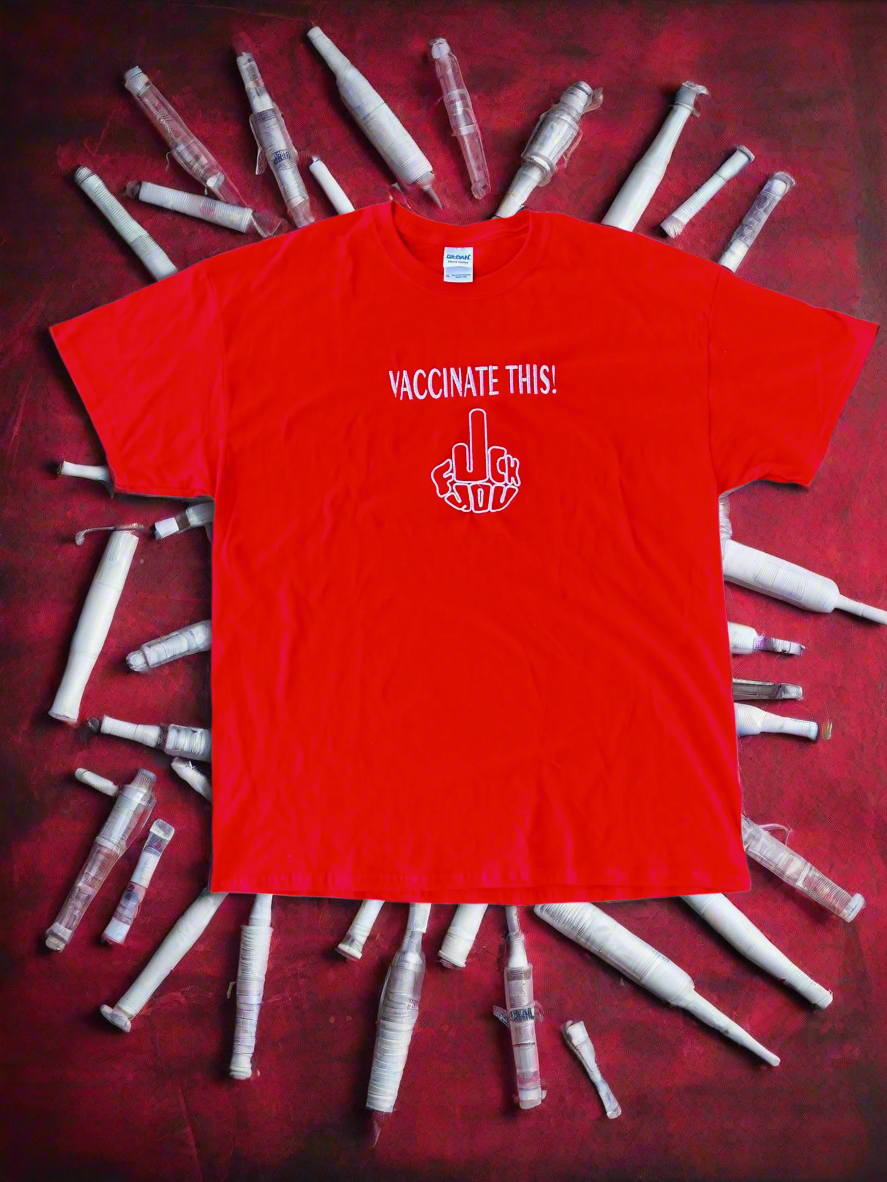 VACCINATE THIS, Short Sleeve, Modern Classic Fit, Unisex, Adult T-Shirt