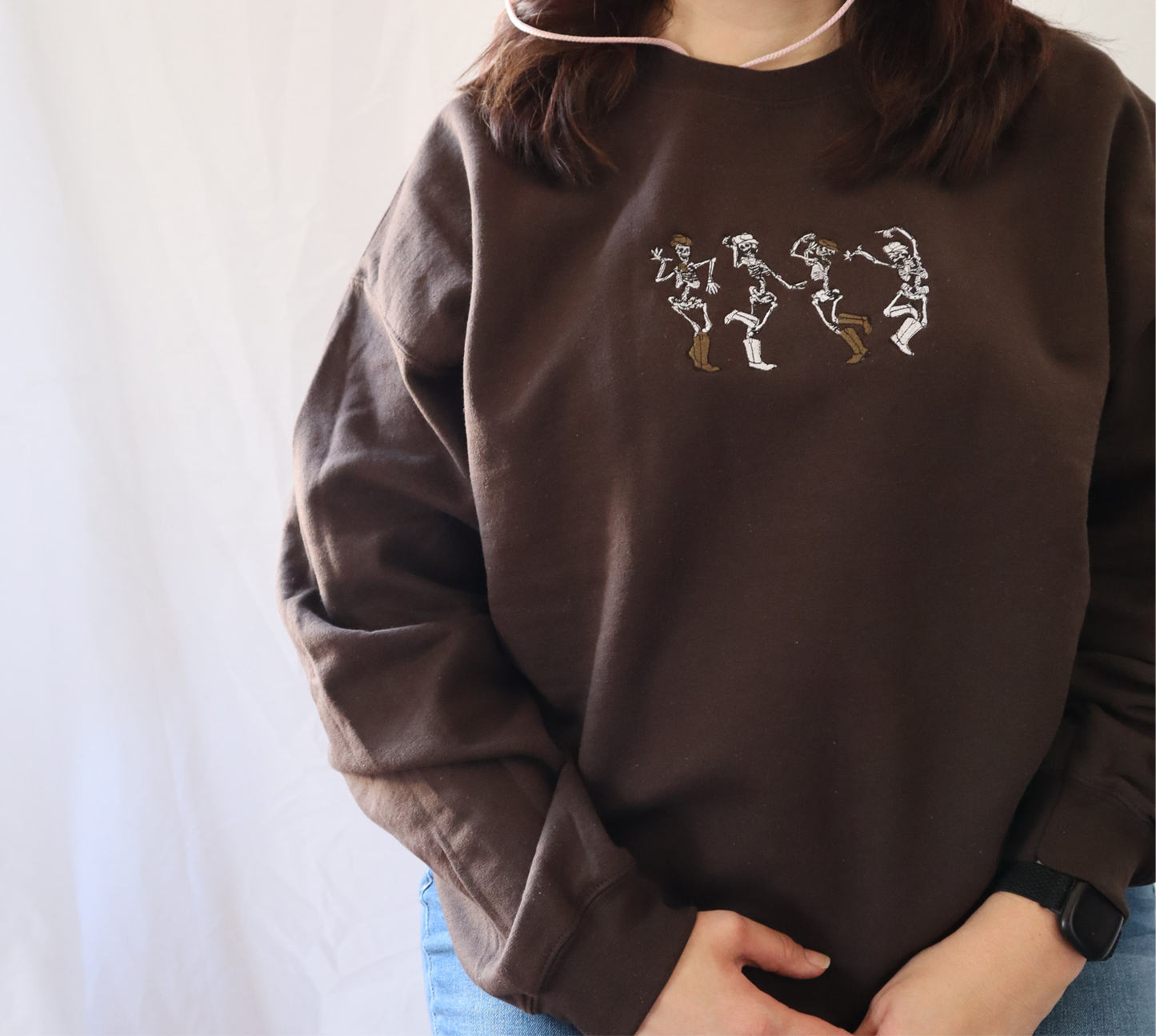 Dancing Cowboy Skeletons, Long Sleeve, Classic Fit, Unisex Adult, Hoodie or Crew Neck Sweatshirt