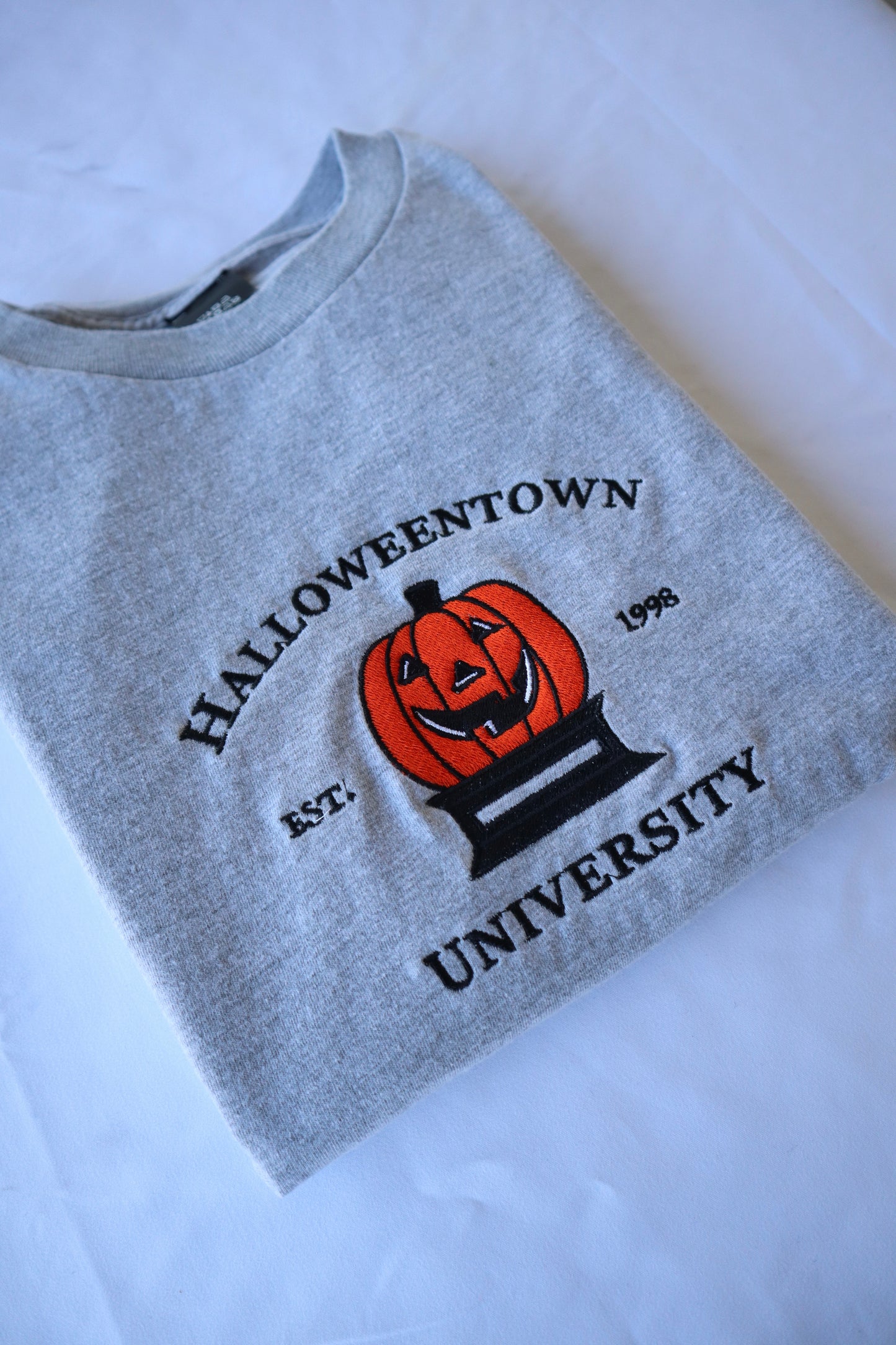 Halloweentown University Big Pumpkin, Long Sleeve, Classic Fit, Unisex Adult, Hoodie or Crew Neck Sweatshirt