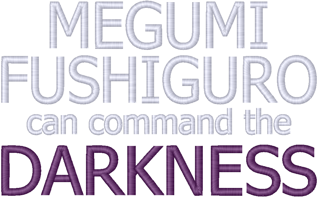 Megumi Fushiguro can command the Darkness, Embroidered Hoodie or Crewneck, Long Sleeve, Unisex, Adult