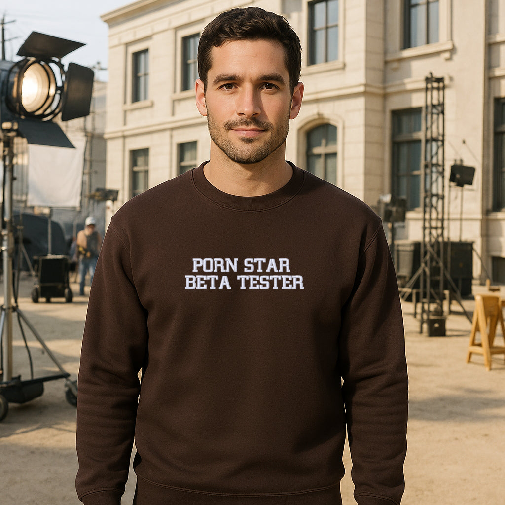 Porn Star Beta Tester Embroidered Hoodie Long Sleeve Classic fit Unisex Adult