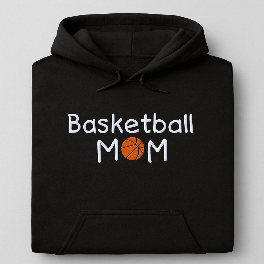 Basketball Mom, Hoodie or Crewneck, Long Sleeve, Adult, Female