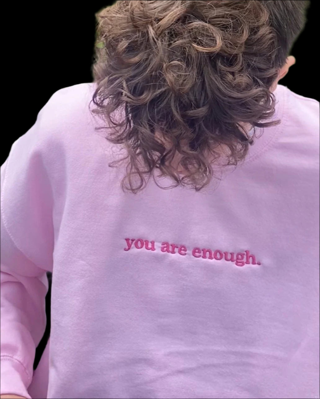 Embroidered 'Dear Person Behind Me' Hooded Sweatshirt, Long Sleeve, Classic fit, Unisex, Adult