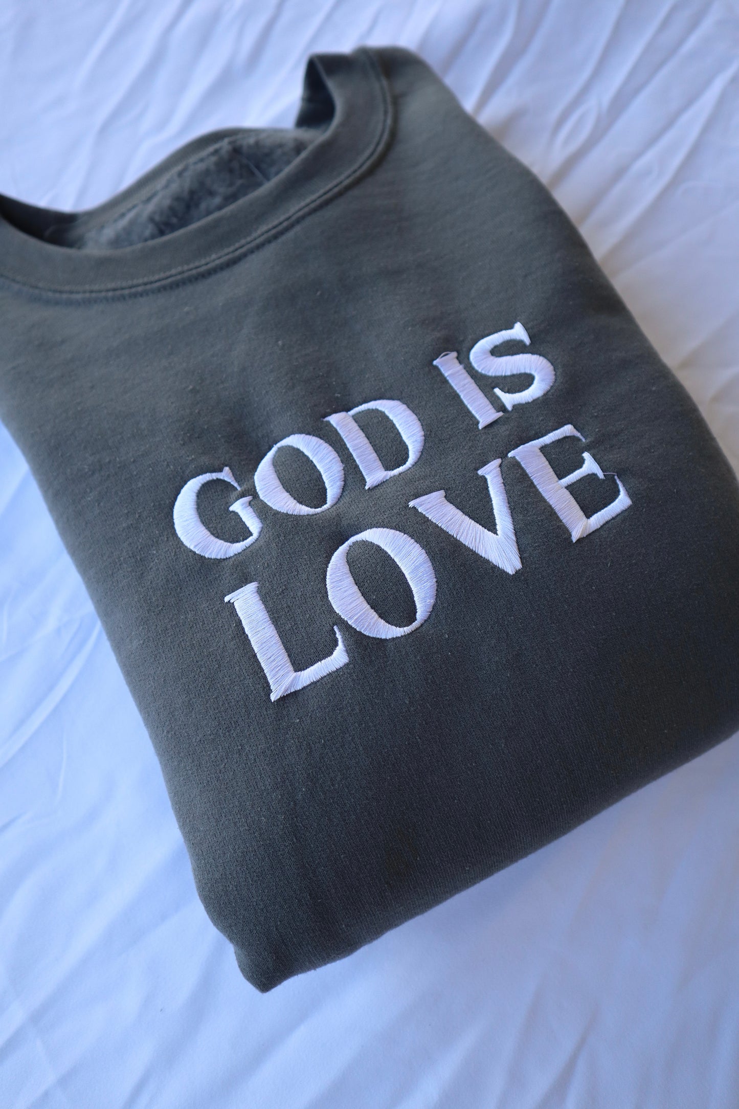 GOD IS LOVE, Hoodie or Crewneck, Long Sleeve, Classic fit, Unisex, Adult