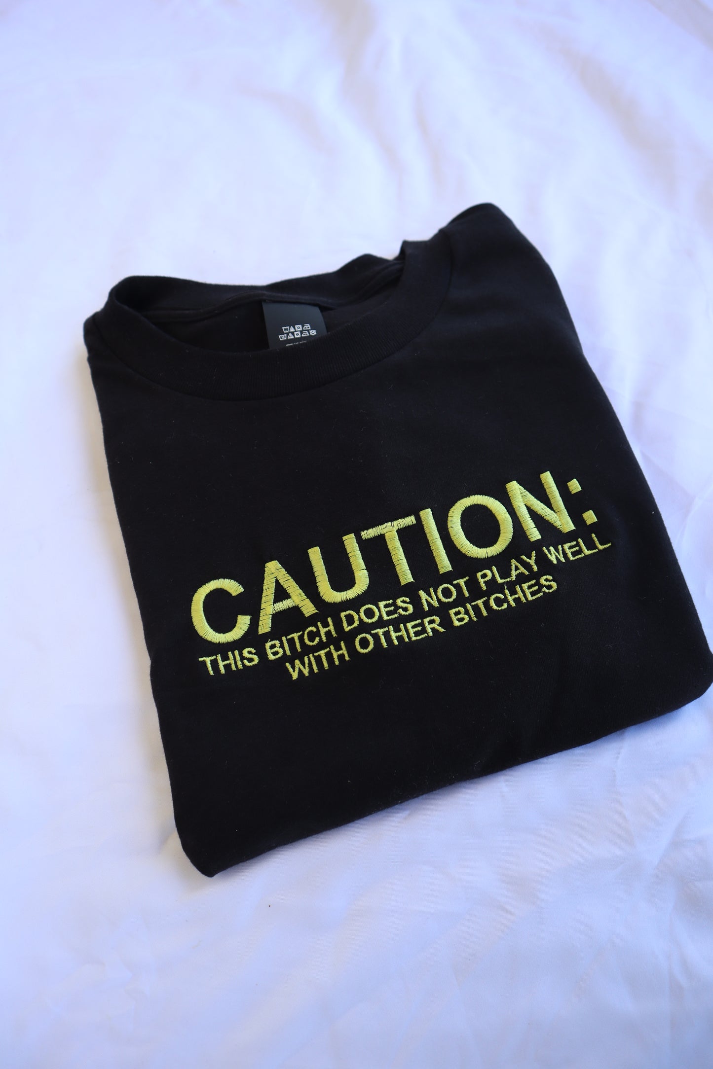 CAUTION: This Bitch Does Not Play Well With Other Bitches, Short Sleeve, Modern Classic Fit, Unisex, Adult T-Shirt