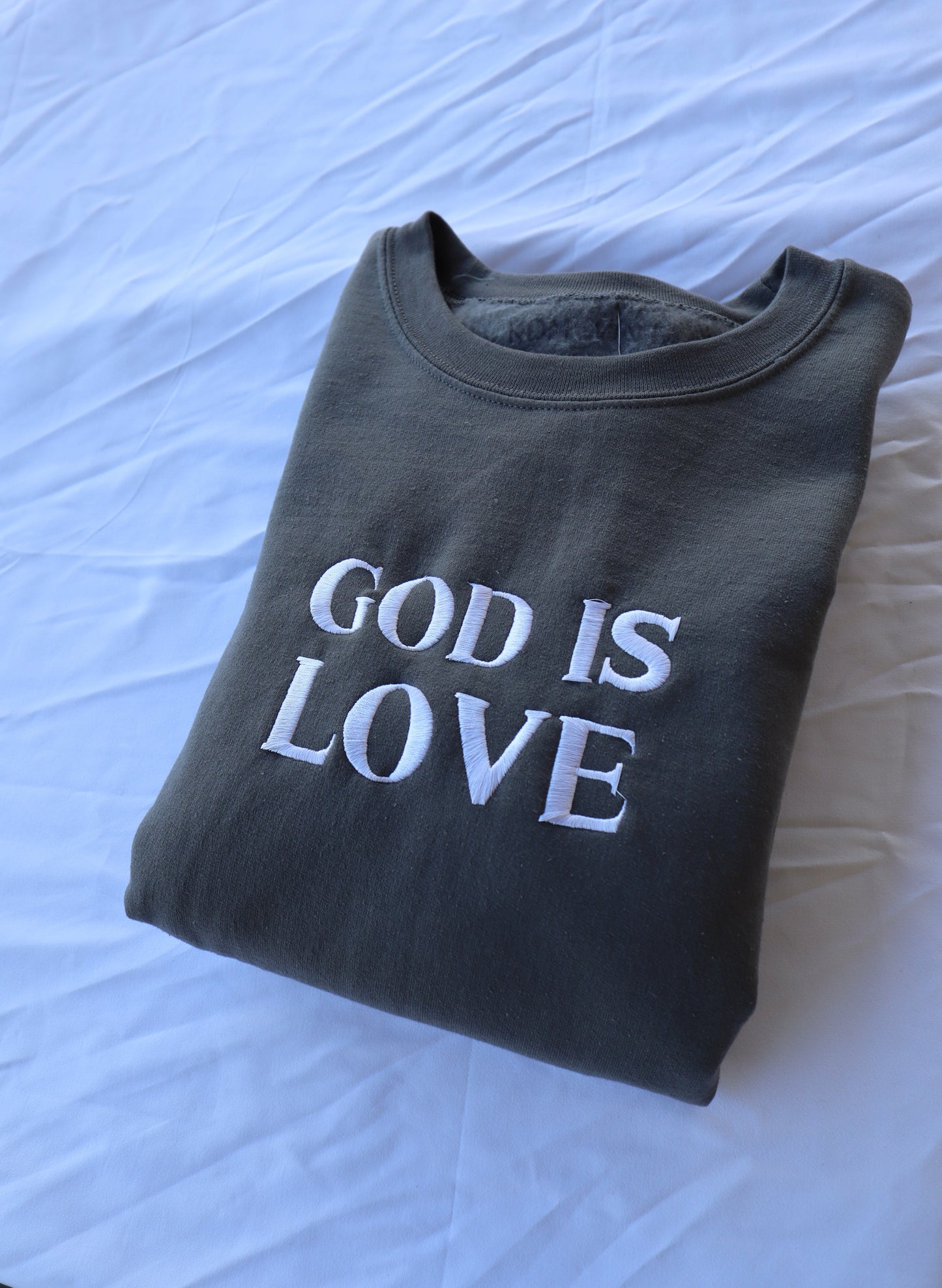 GOD IS LOVE, Hoodie or Crewneck, Long Sleeve, Classic fit, Unisex, Adult