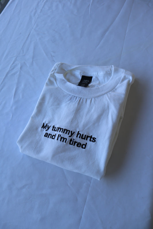 My Tummy Hurts but I Have to Clock In, Hoodie or Crew Neck Long Sleeve, Classic fit, Unisex, Adult