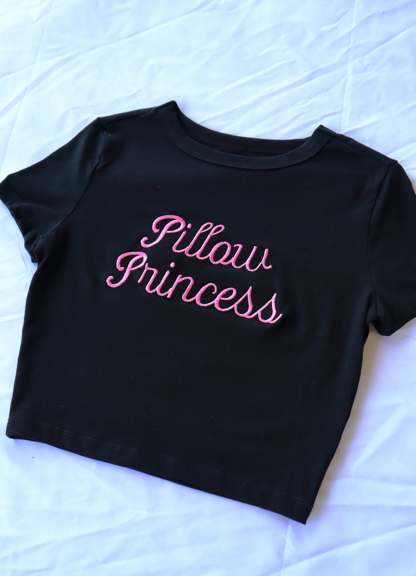 Pillow Princess, Short Sleeve, Crop Top, Fitted, Female, Adult Baby Tee