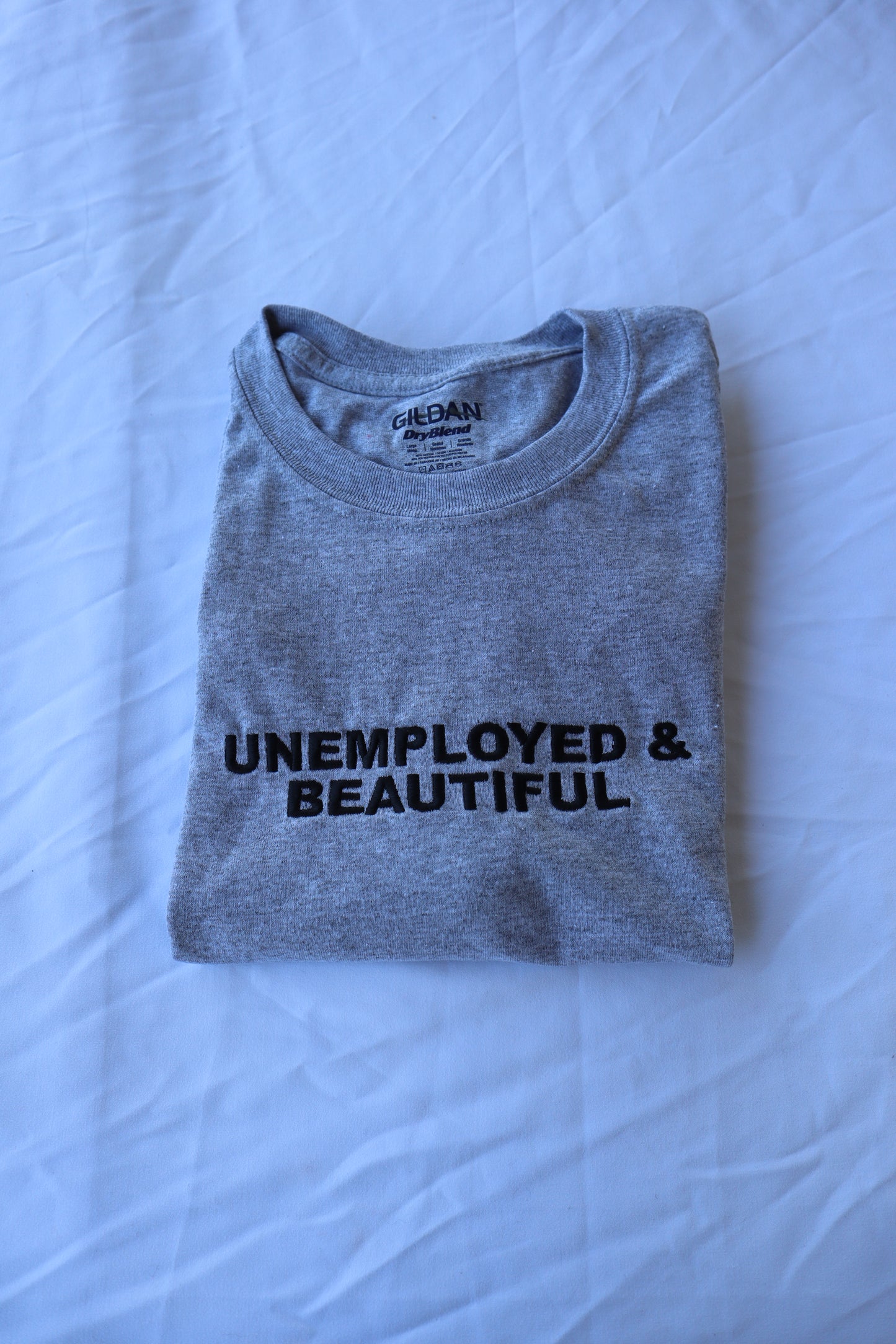 Unemployed and Beautiful, Hoodie or Crew Neck Long Sleeve, Classic fit, Unisex, Adult