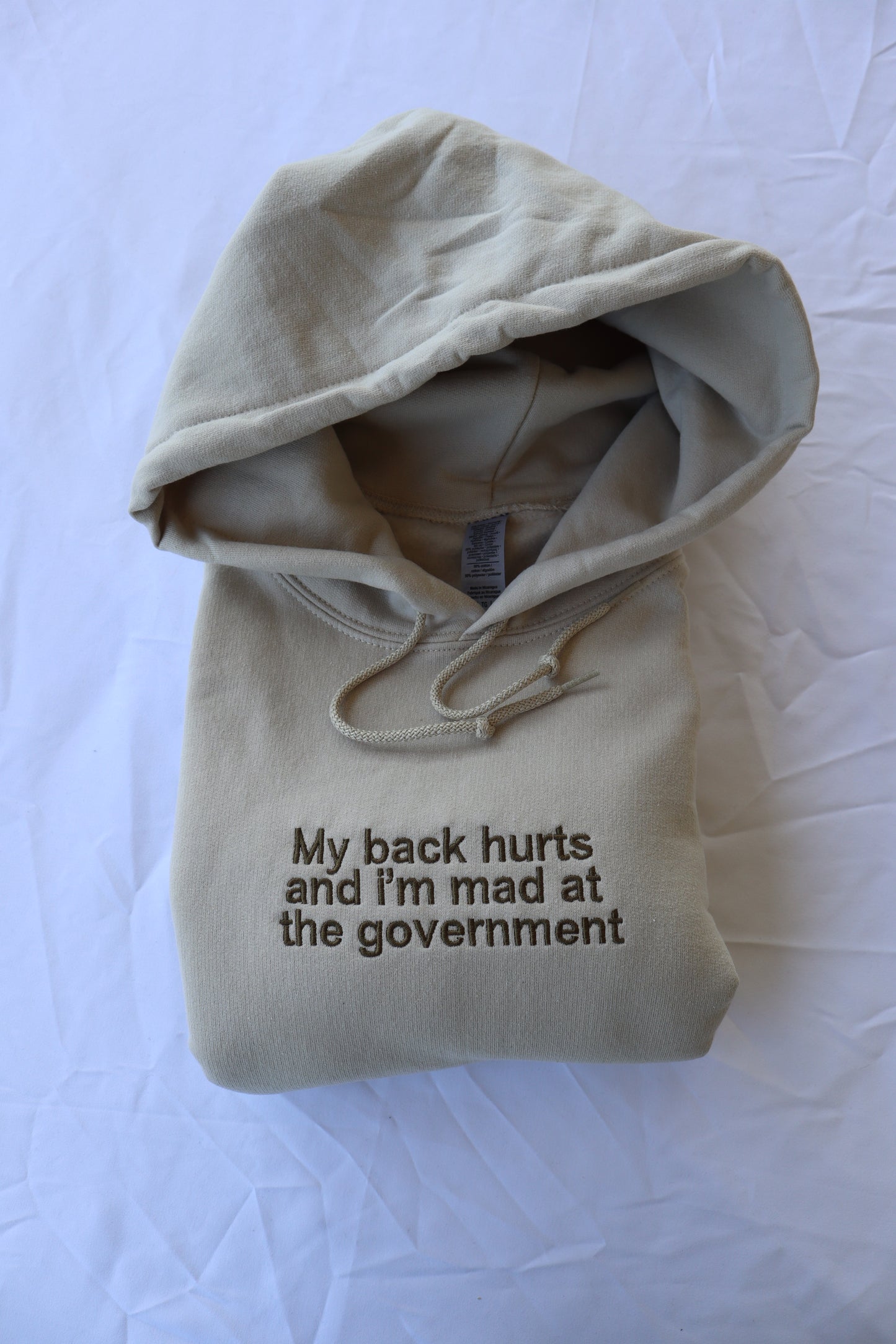 My Back Hurts and I'm Mad at the Government, Hoodie or Crew Neck Long Sleeve, Classic fit, Unisex, Adult