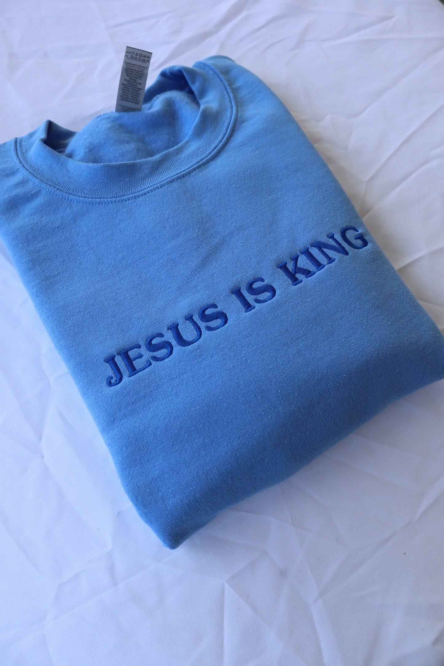 Jesus Is King, Long Sleeve, Classic Fit, Unisex Adult, Hoodie or Crew Neck Sweatshirt