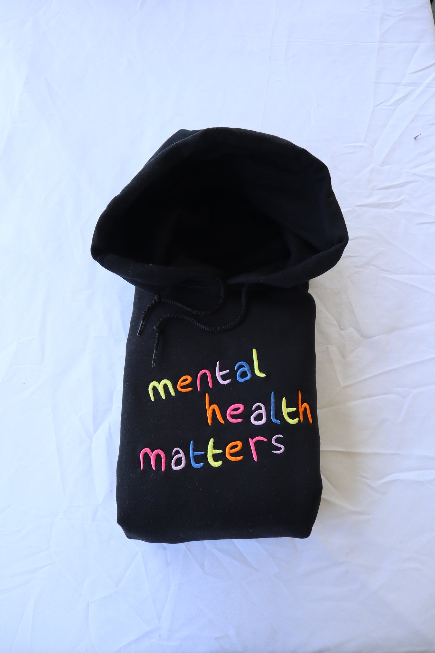 Rainbow Mental Health Matters, Hoodie or Crew Neck Long Sleeve, Classic fit, Unisex, Adult