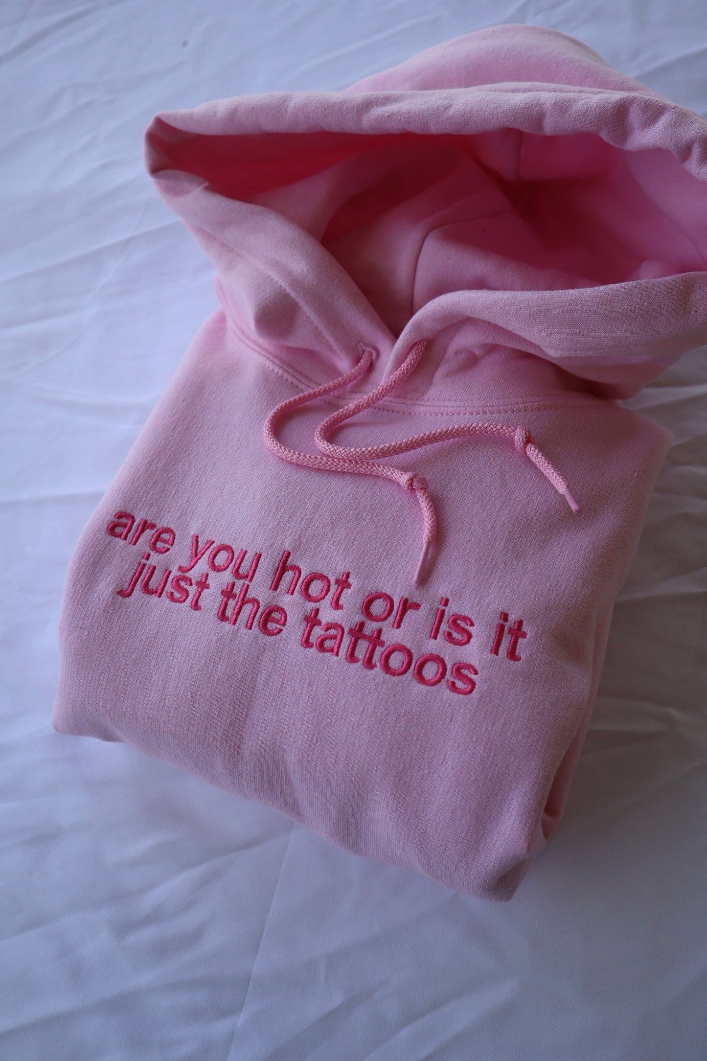 Are You Hot or is it Just The Tattoos, Hoodie or Crew Neck Long Sleeve, Classic fit, Unisex, Adult