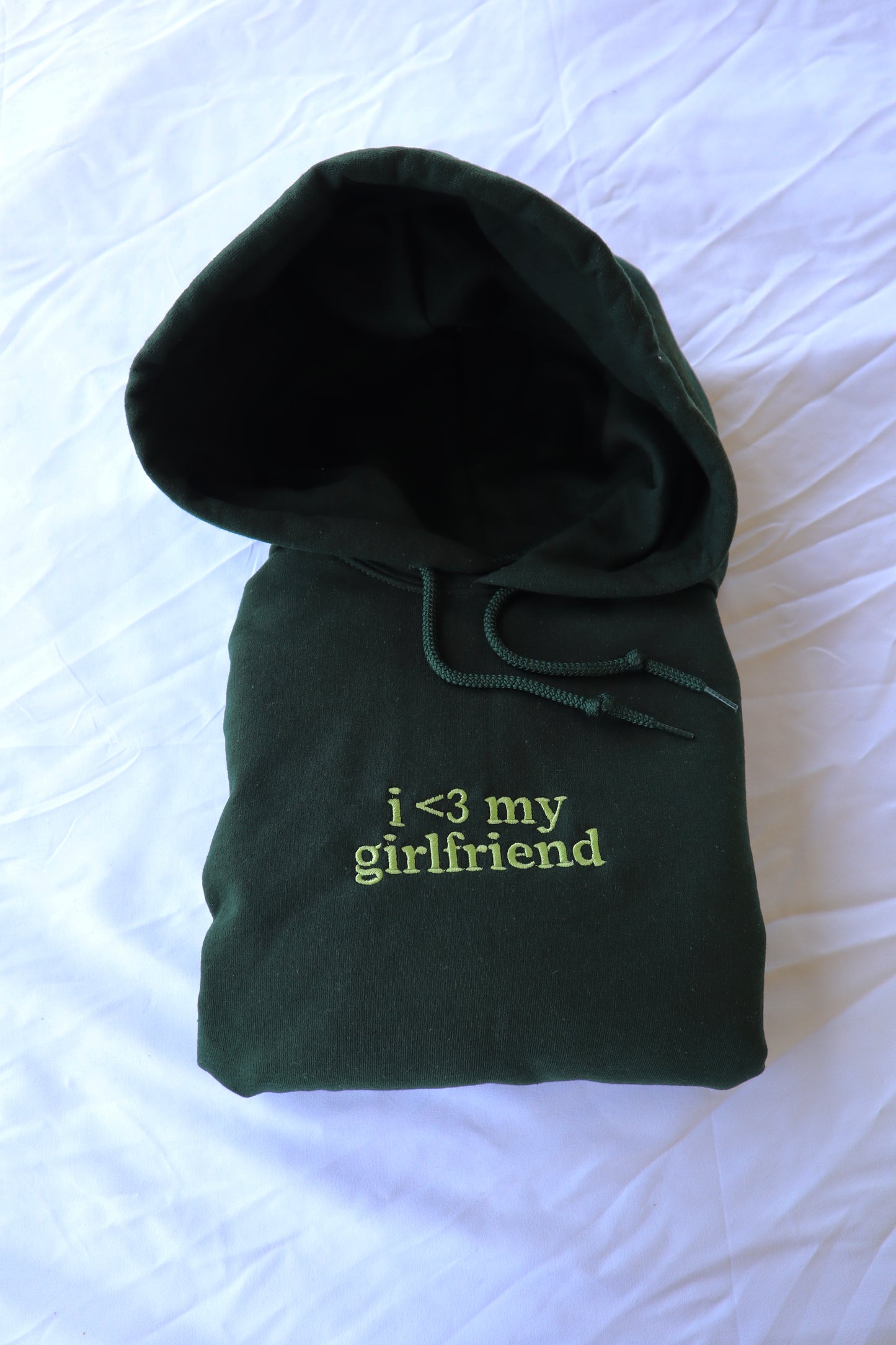 I Love My Girlfriend or Boyfriend, Long Sleeve, Classic Fit, Unisex Adult, Hoodie or Crew Neck Sweatshirt