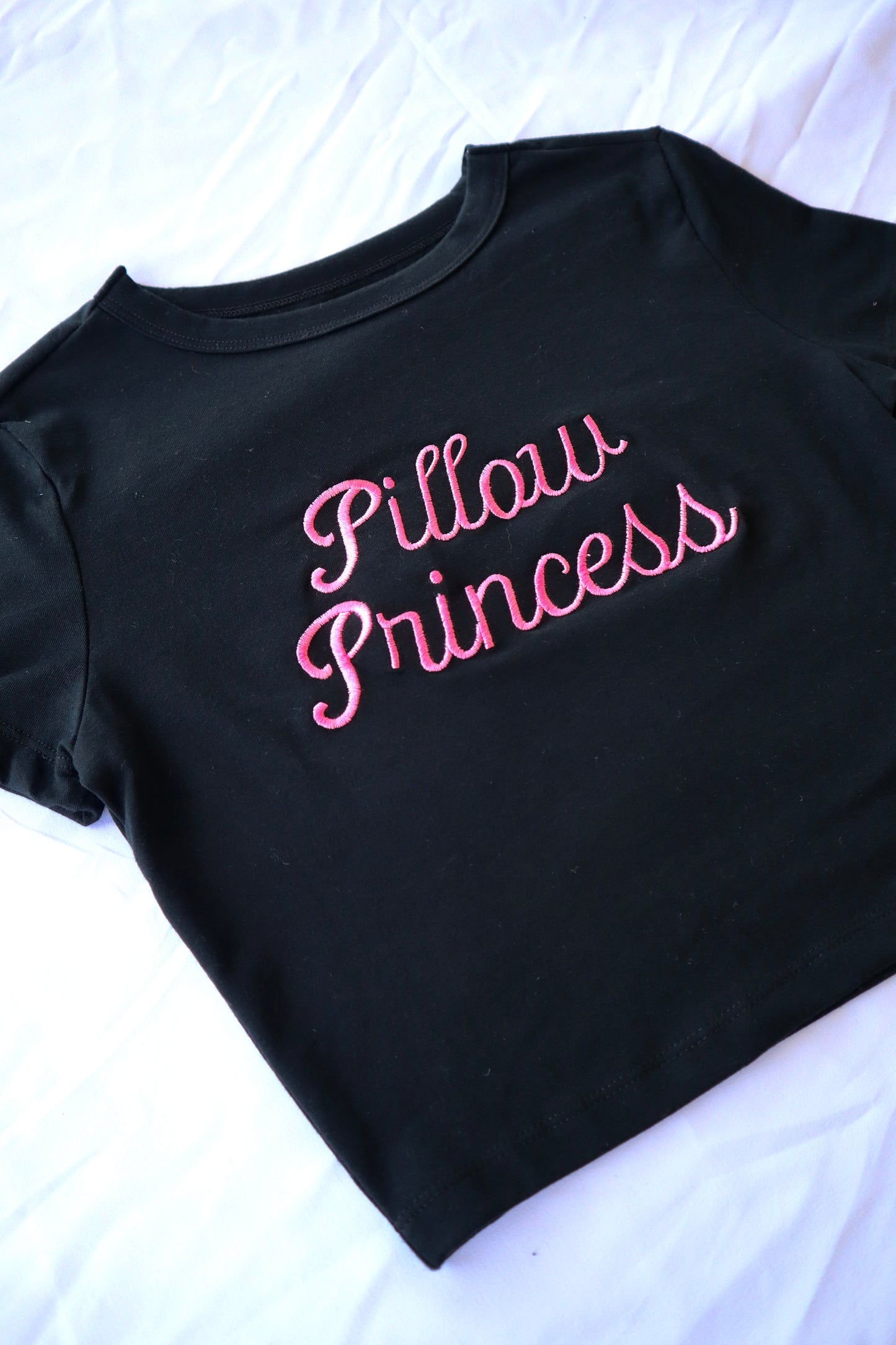 Pillow Princess, Short Sleeve, Crop Top, Fitted, Female, Adult Baby Tee