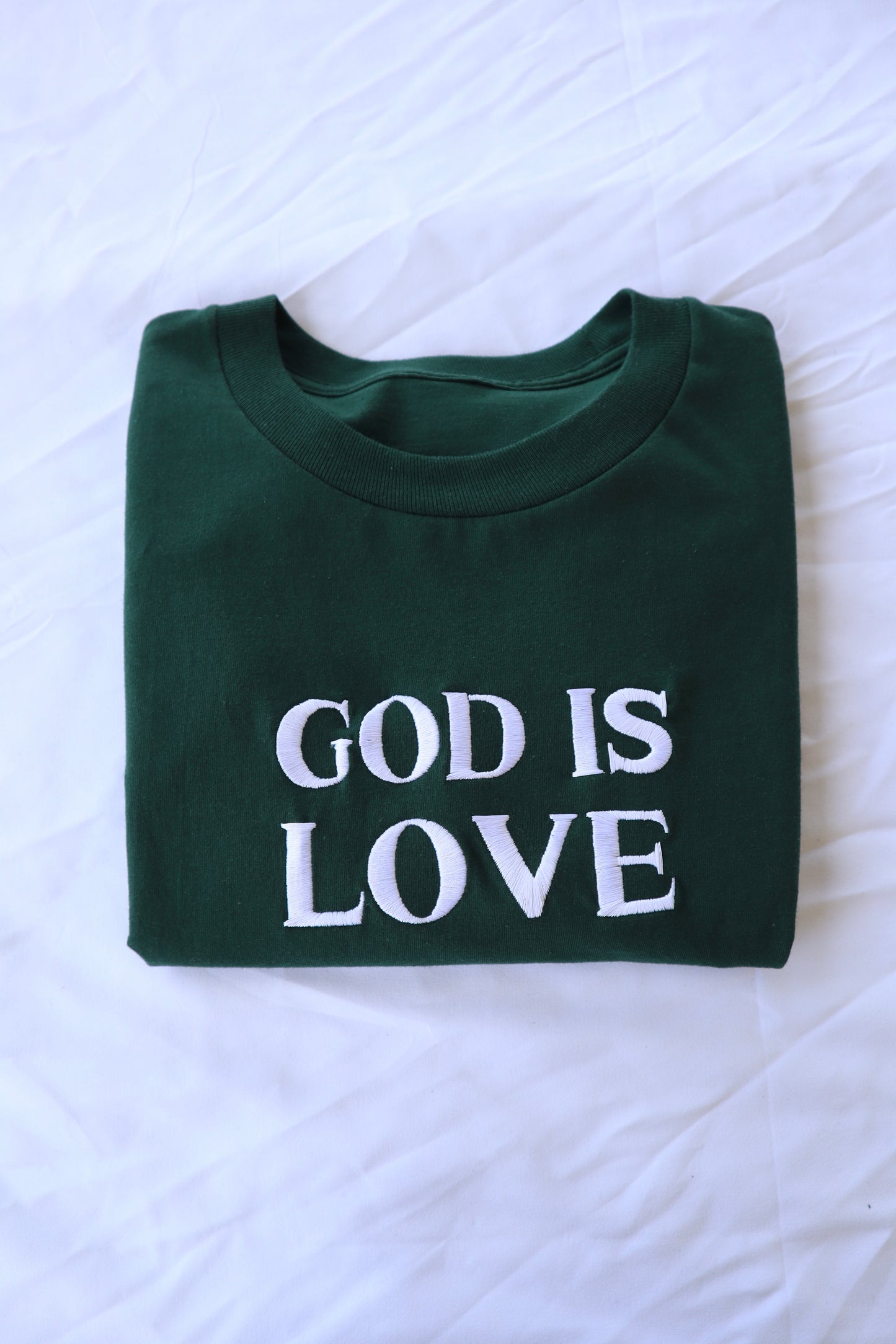 GOD IS LOVE, Hoodie or Crewneck, Long Sleeve, Classic fit, Unisex, Adult