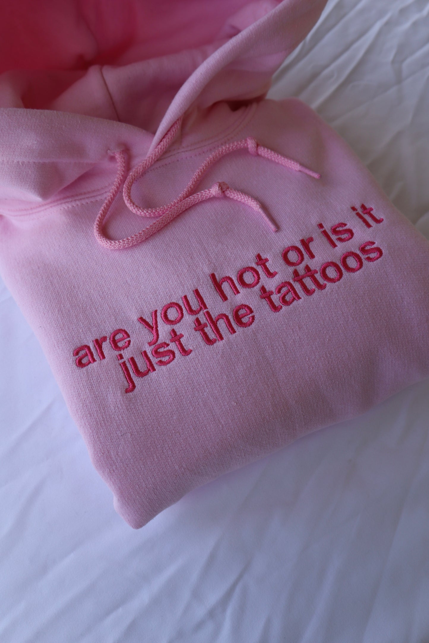 Are You Hot or is it Just The Tattoos, Hoodie or Crew Neck Long Sleeve, Classic fit, Unisex, Adult