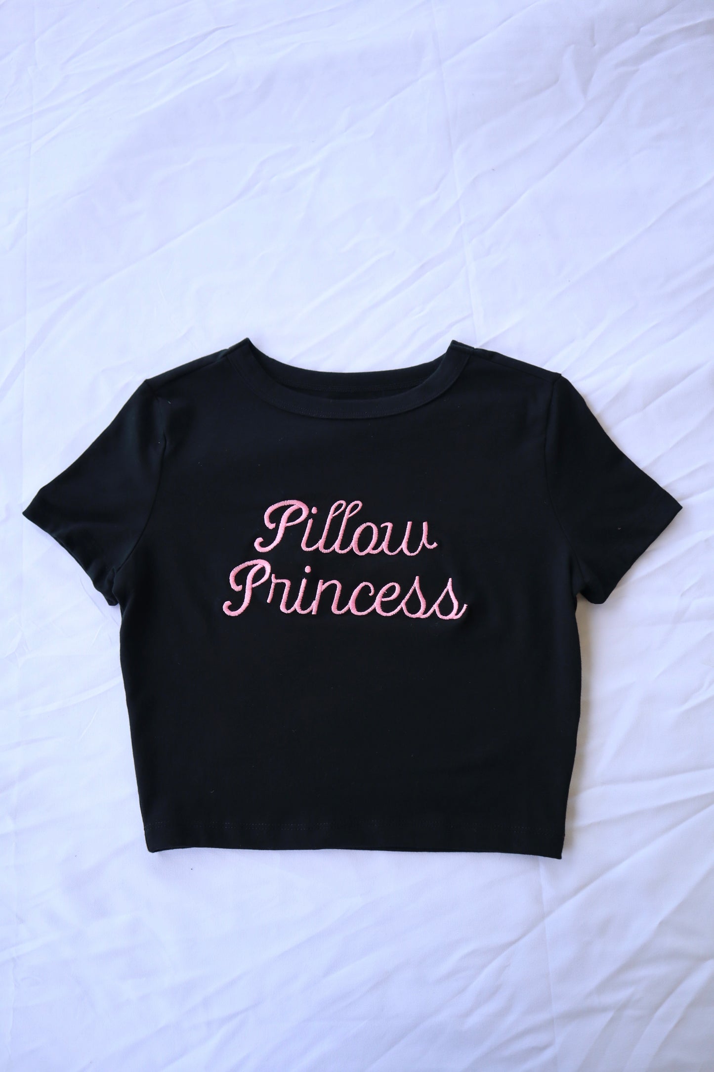 Pillow Princess, Short Sleeve, Crop Top, Fitted, Female, Adult Baby Tee