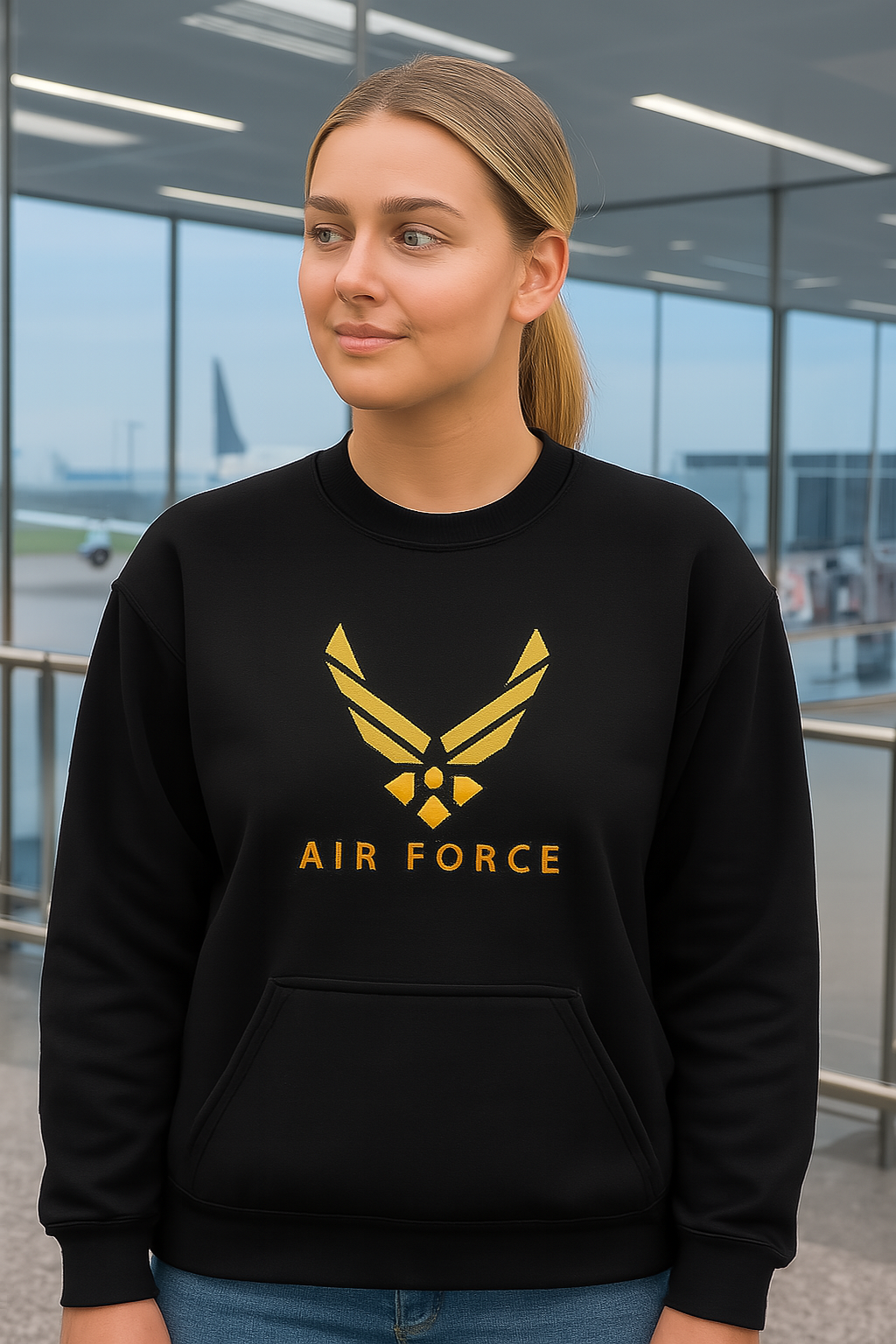 U.S. Air Force, Long Sleeve, Classic Fit, Unisex Adult, Hoodie or Crew Neck Sweatshirt