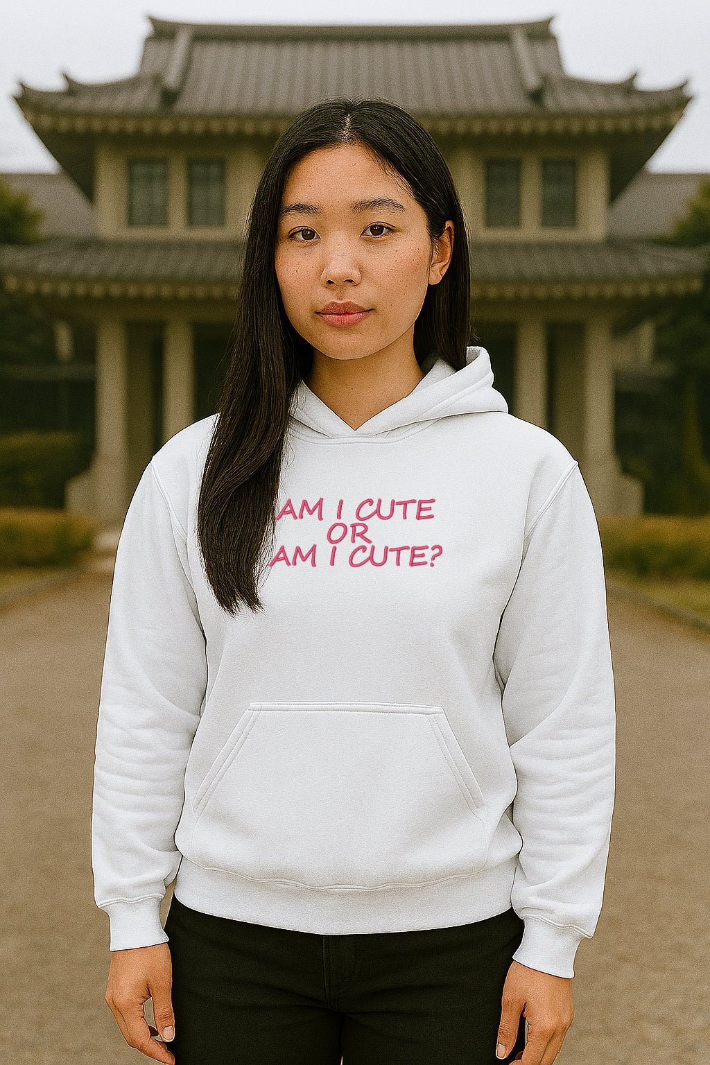 Embroidered "Am I Cute Or" Hoodie or Crewneck, Holiday Sweatshirt, Unisex, Classic Fit, Long Sleeve, Adult
