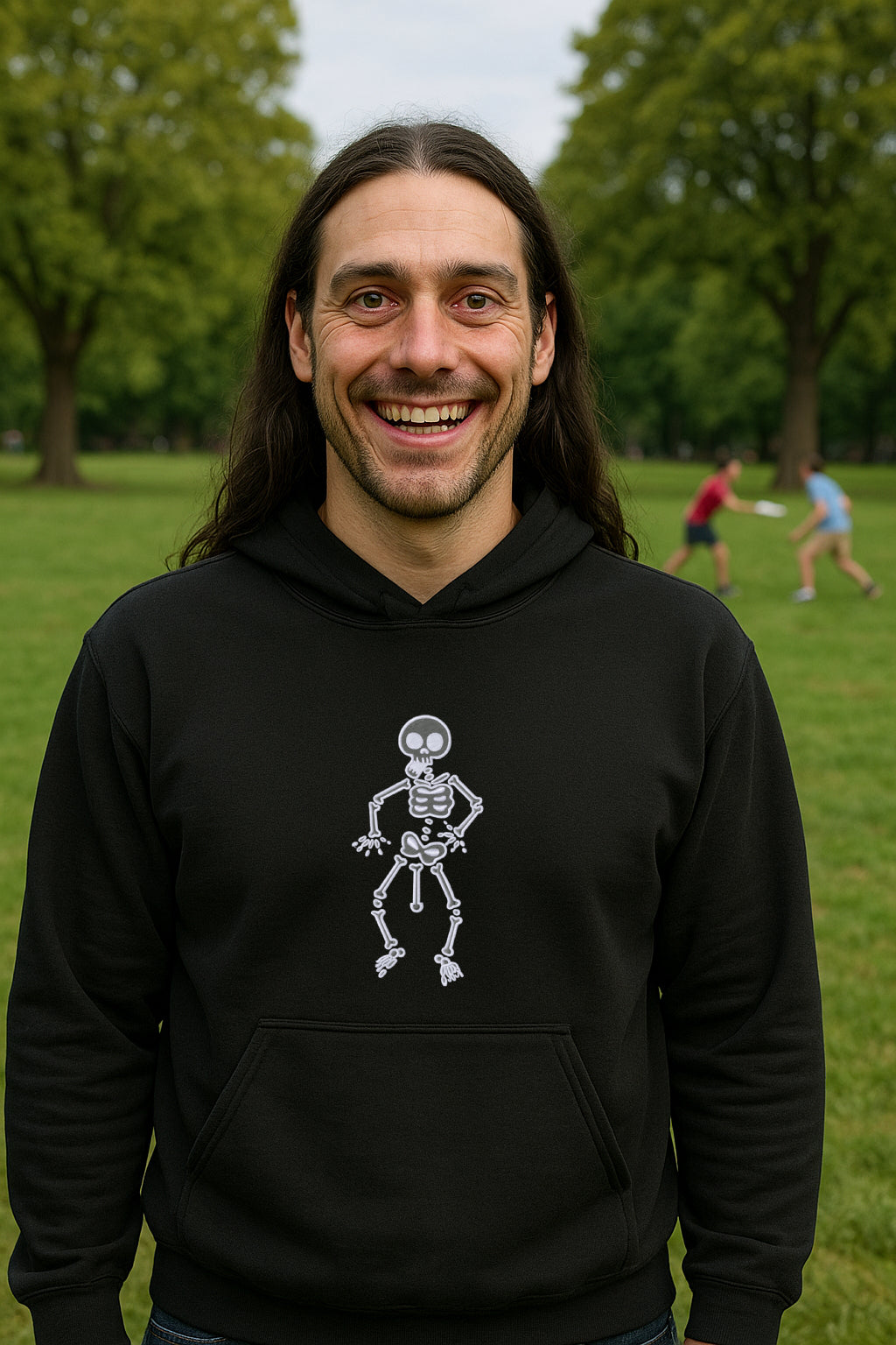 Embroidered Bones Hoodie or Crewneck, Sweatshirt, Unisex, Classic Fit, Long Sleeve, Adult