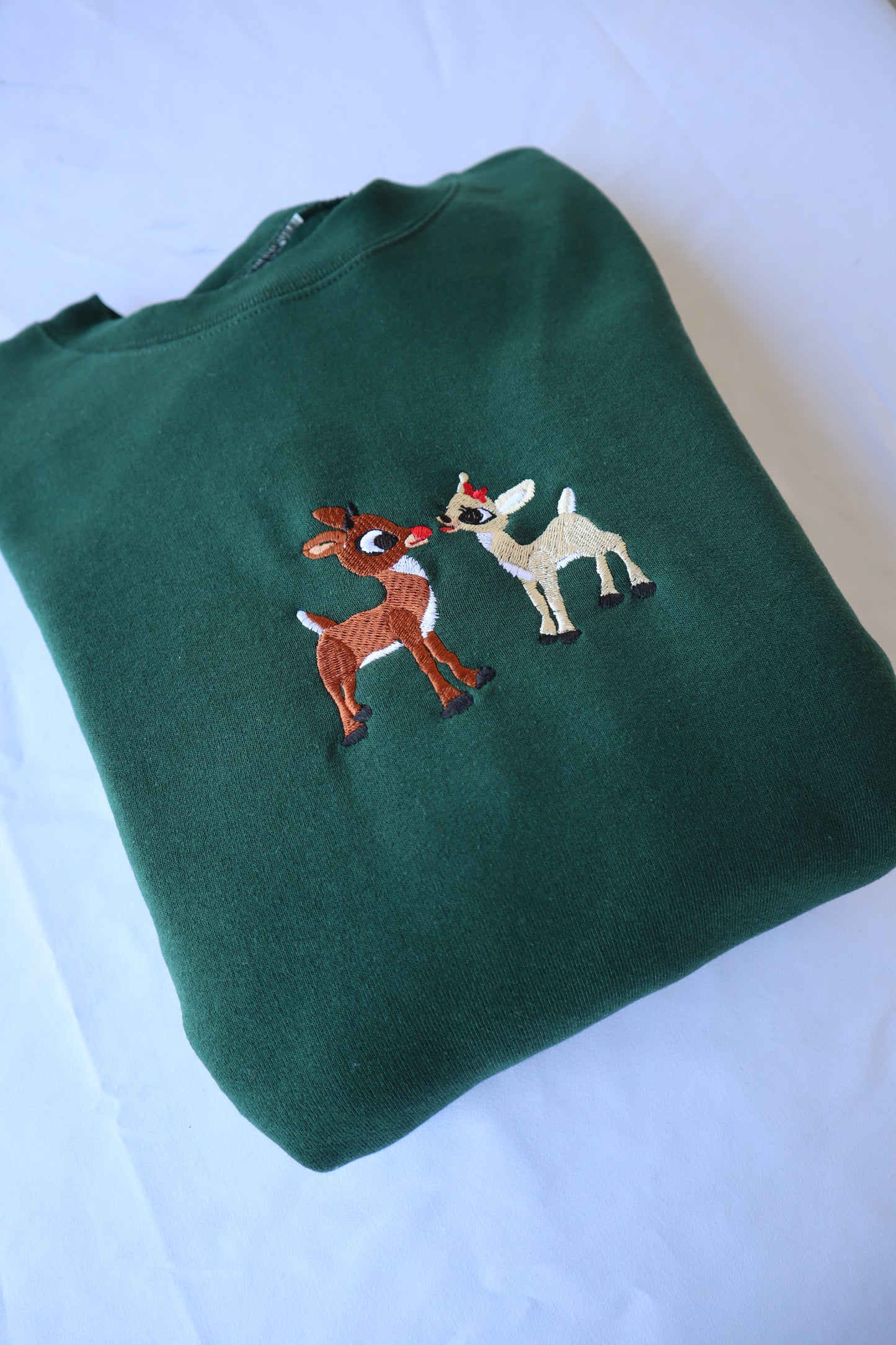 Christmas Deer, Long Sleeve, Classic Fit, Unisex Adult, Hoodie or Crew Neck Sweatshirt