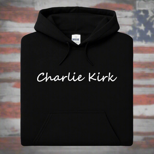 Embroidered Charlie K, Hoodie/Crewneck, Long Sleeve, Classic Fit, Unisex Adult