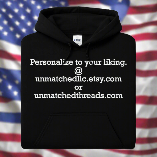 Embroidered Custom Hoodie/Crewneck, Your Art, Your Style, Long Sleeve, Classic Fit, Unisex Adult