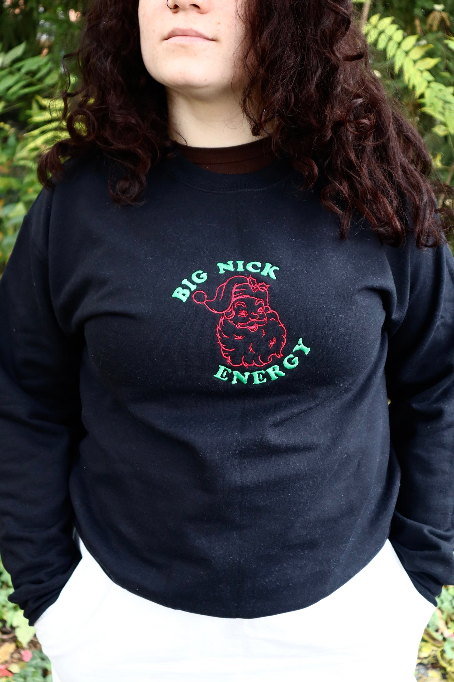 Christmas Santa Big Nick Energy Hoodie or Crew Neck, Long Sleeve, Classic fit, Unisex, Adult