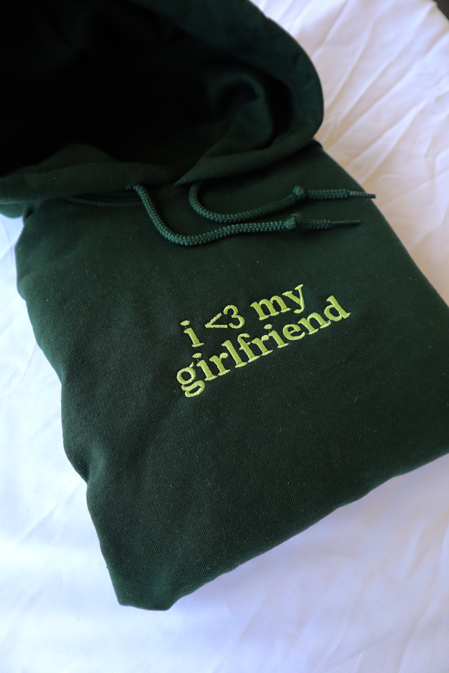 I Love My Girlfriend or Boyfriend, Long Sleeve, Classic Fit, Unisex Adult, Hoodie or Crew Neck Sweatshirt