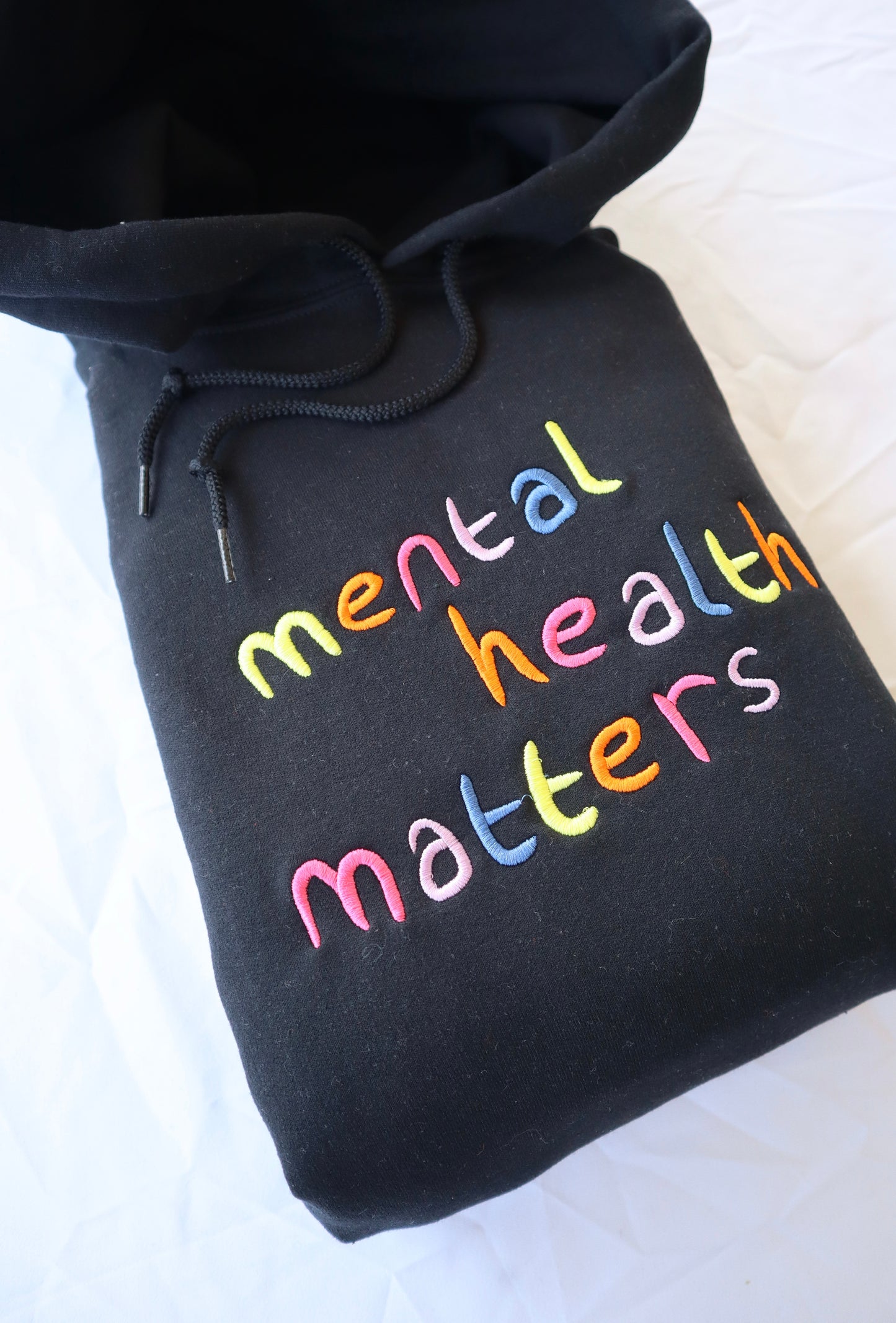 Rainbow Mental Health Matters, Hoodie or Crew Neck Long Sleeve, Classic fit, Unisex, Adult