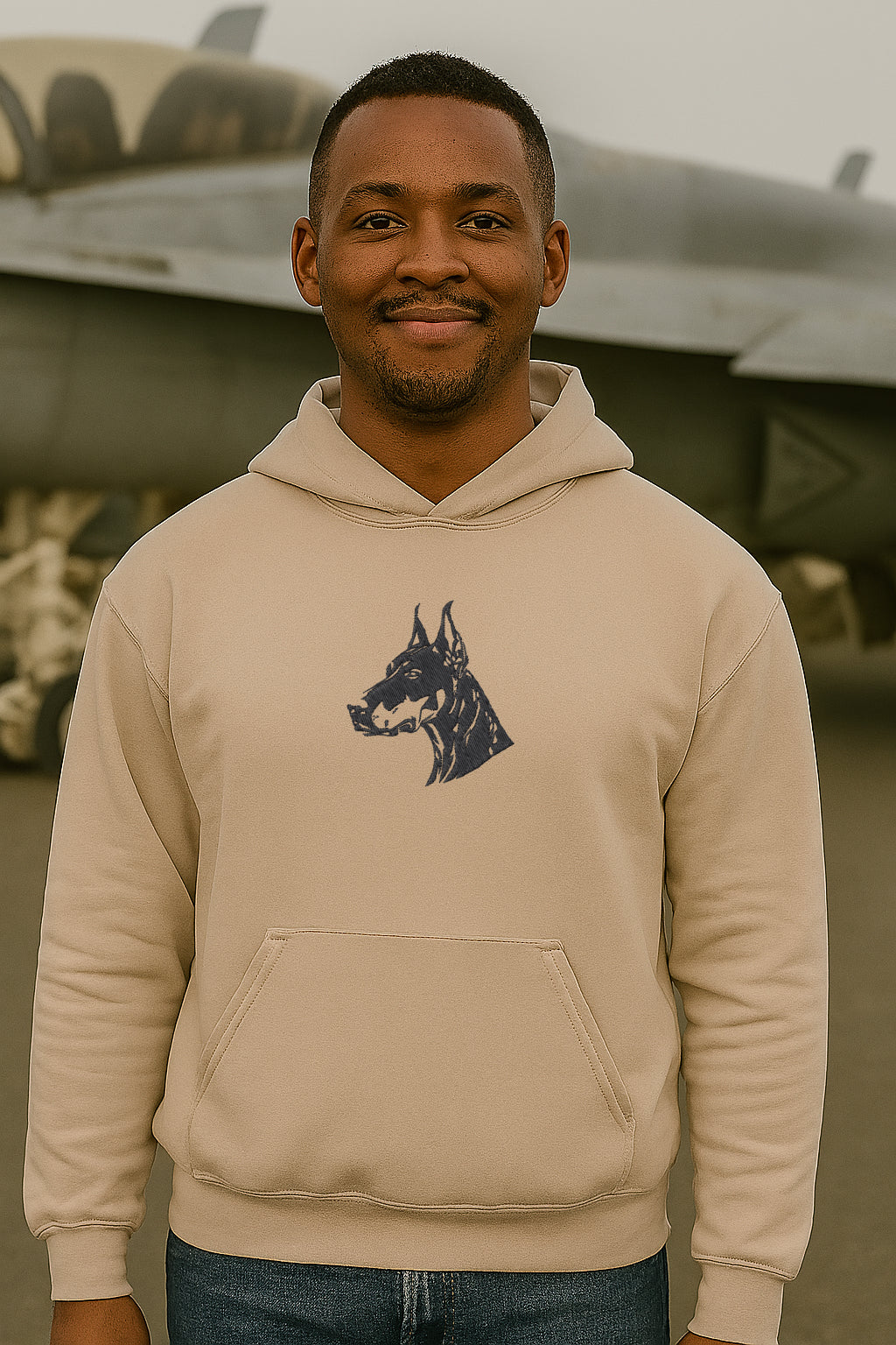 Embroidered “Doberman Pinscher” Hoodies or Crewnecks Unisex · Classic Fit · Long Sleeve · Adult