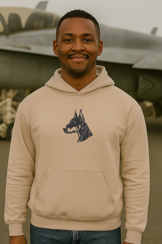Embroidered “Doberman Pinscher” Hoodies or Crewnecks Unisex · Classic Fit · Long Sleeve · Adult