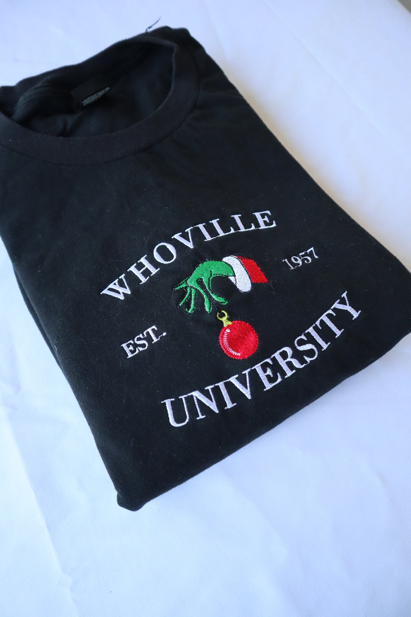 Whoville University, Long Sleeve, Classic Fit, Unisex Adult, Hoodie or Crew Neck Sweatshirt