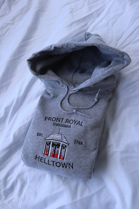 Embroidered "Front Royal Helltown" Hoodie or Crew Neck, Long Sleeve, Classic fit, Unisex, Adult