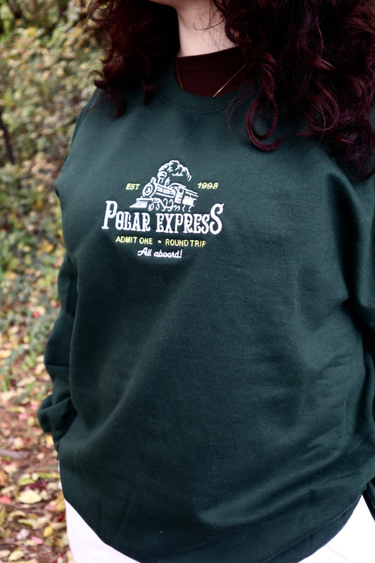 Christmas Polar Express Hoodie or Crew Neck, Long Sleeve, Classic fit, Unisex, Adult