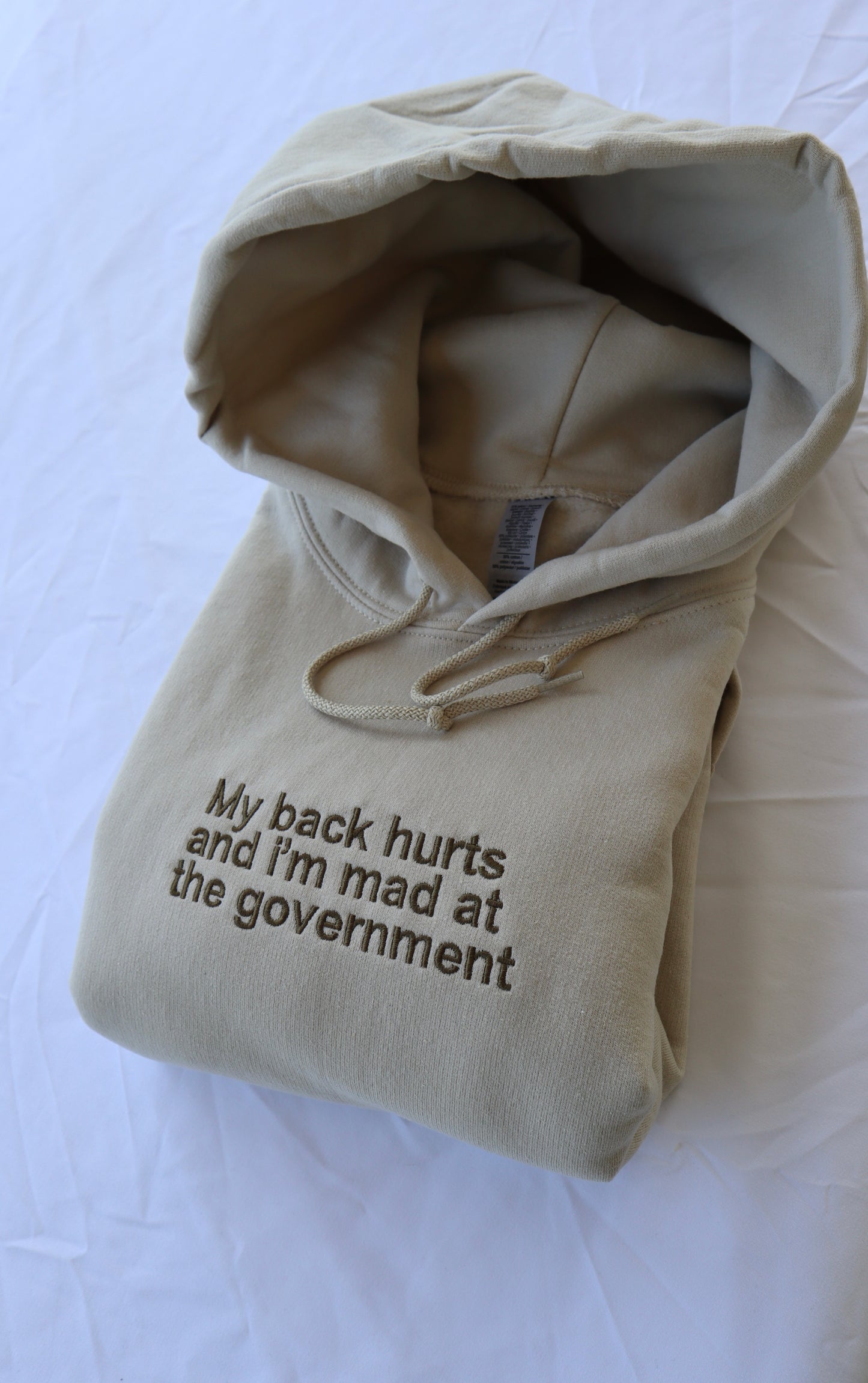 My Back Hurts and I'm Mad at the Government, Hoodie or Crew Neck Long Sleeve, Classic fit, Unisex, Adult