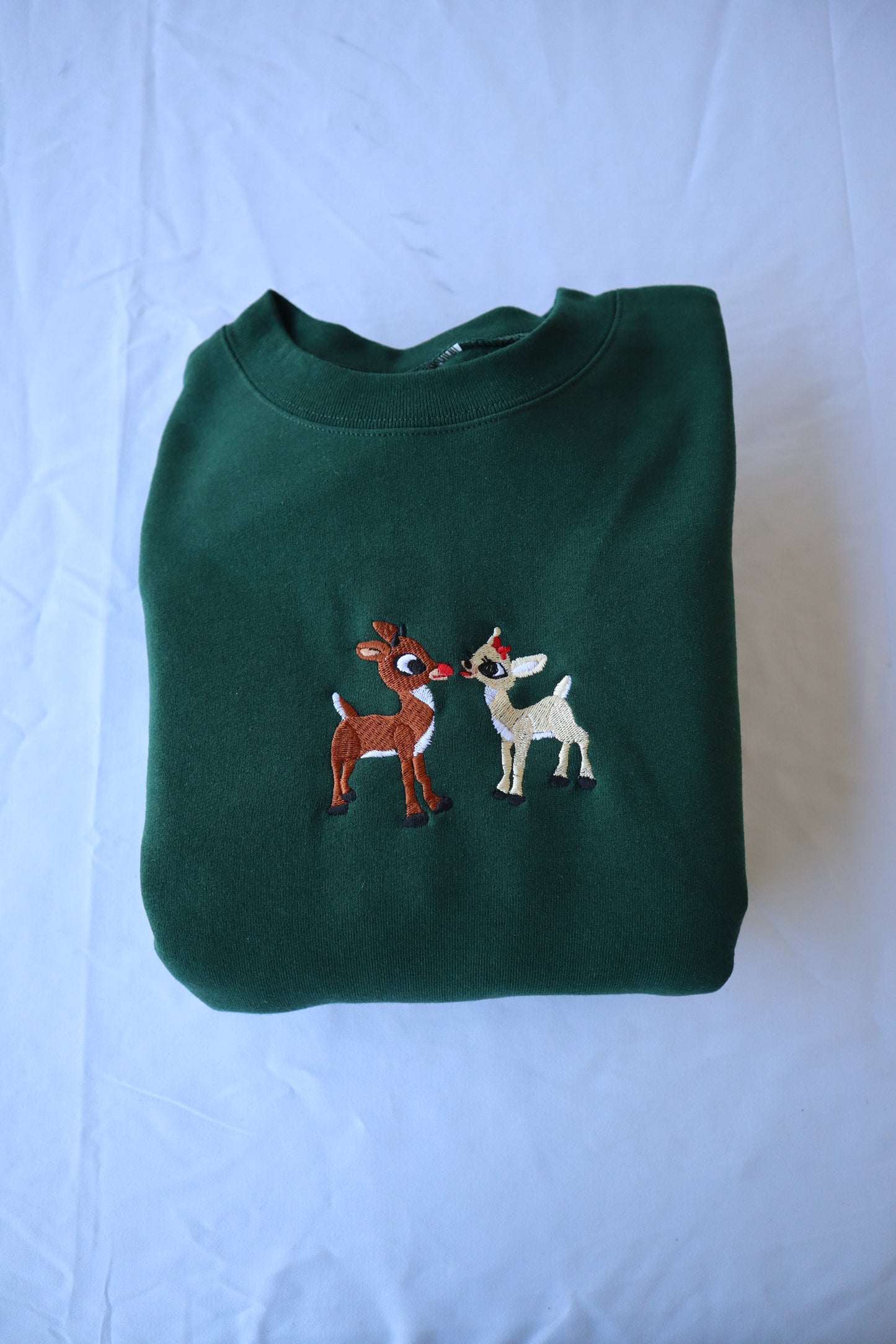 Christmas Deer, Long Sleeve, Classic Fit, Unisex Adult, Hoodie or Crew Neck Sweatshirt