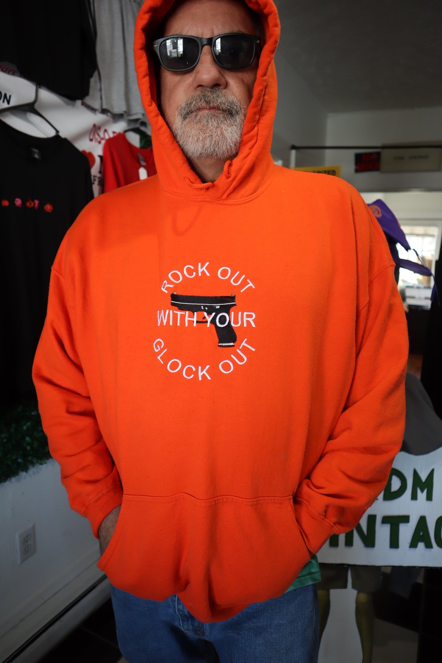 Rock Out With Your Glock Out, Hoodie or Crew Neck Long Sleeve, Classic fit, Unisex, Adult