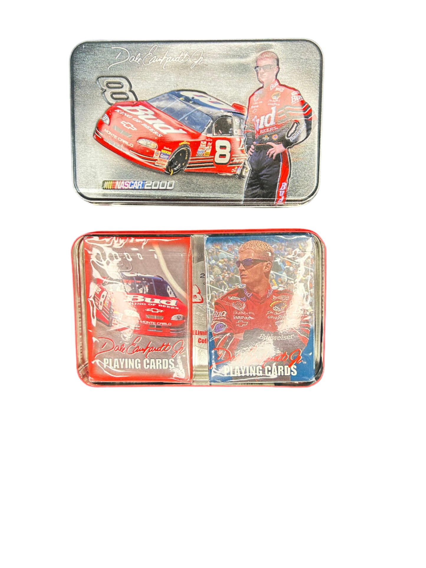 Dale Earnhardt Jr. #8 Playing Cards NASCAR Budweiser With Collectible Tin USA