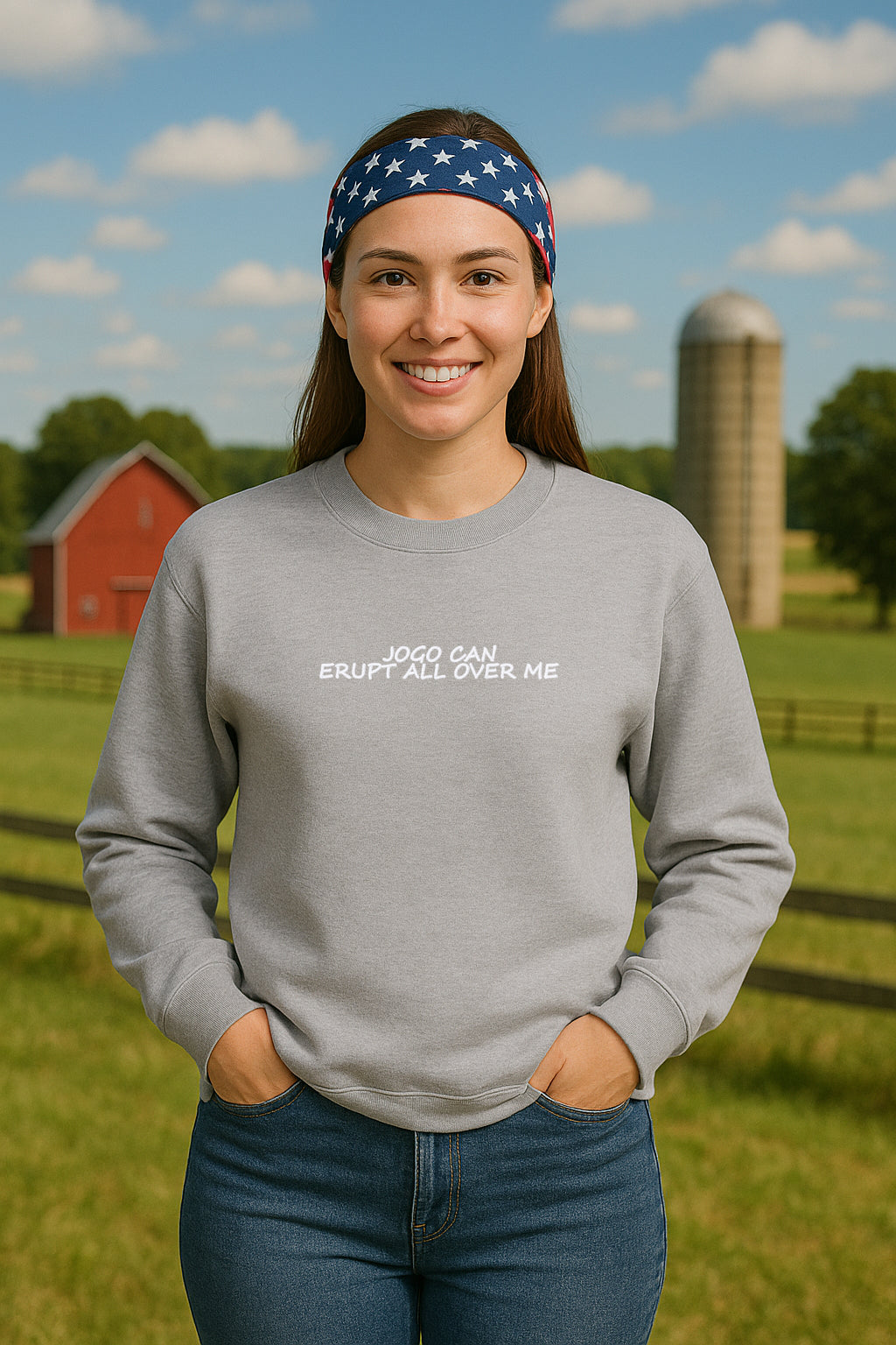 Embroidered, Jogo Can Erupt All Over Me, Hoodie or Crew Neck, Long Sleeve Sweatshirt, Classic fit, Unisex, Adult