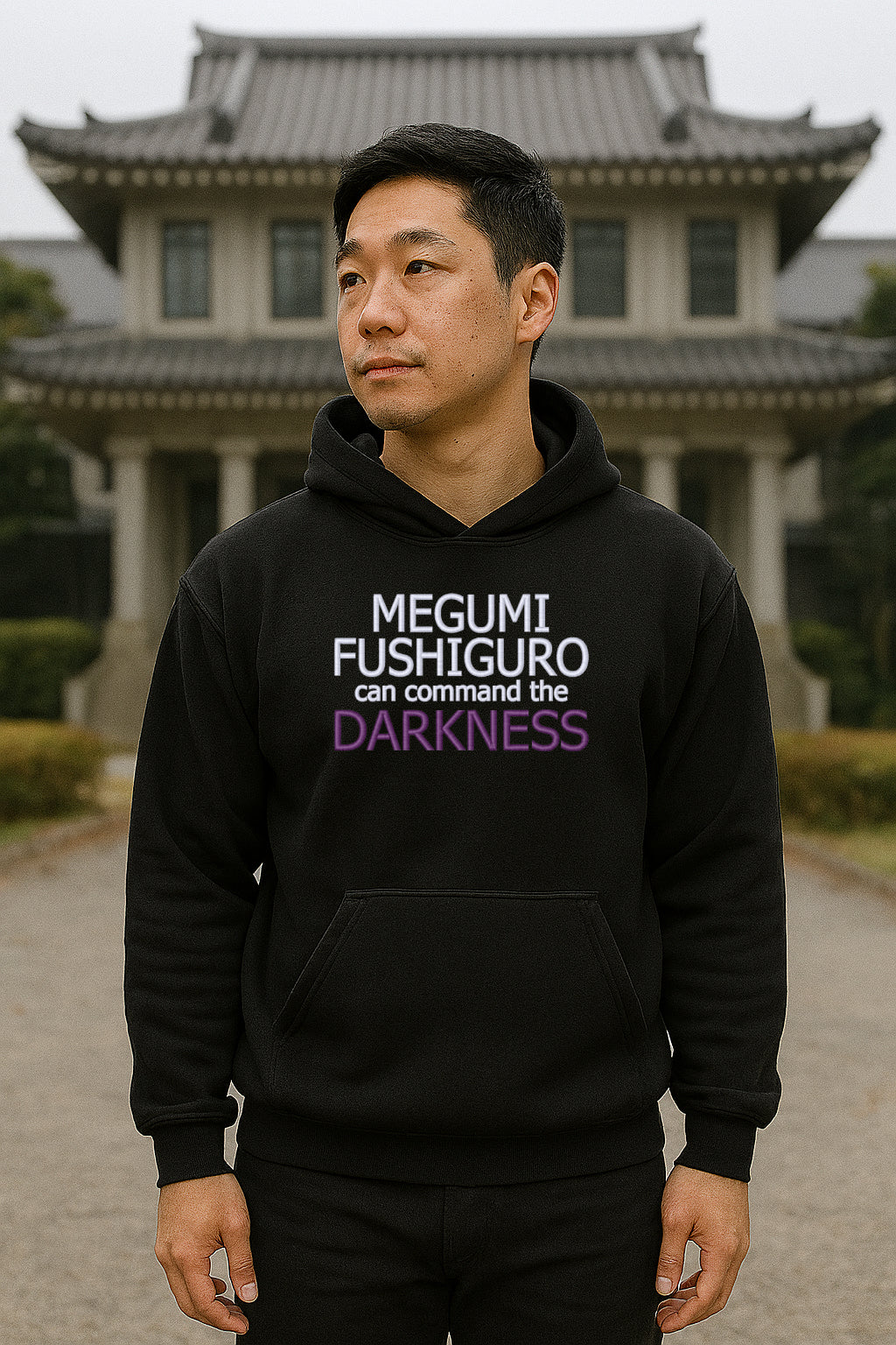 Megumi Fushiguro can command the Darkness, Embroidered Hoodie or Crewneck, Long Sleeve, Unisex, Adult