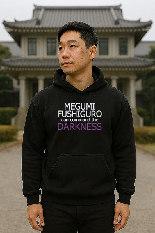 Megumi Fushiguro can command the Darkness, Embroidered Hoodie or Crewneck, Long Sleeve, Unisex, Adult