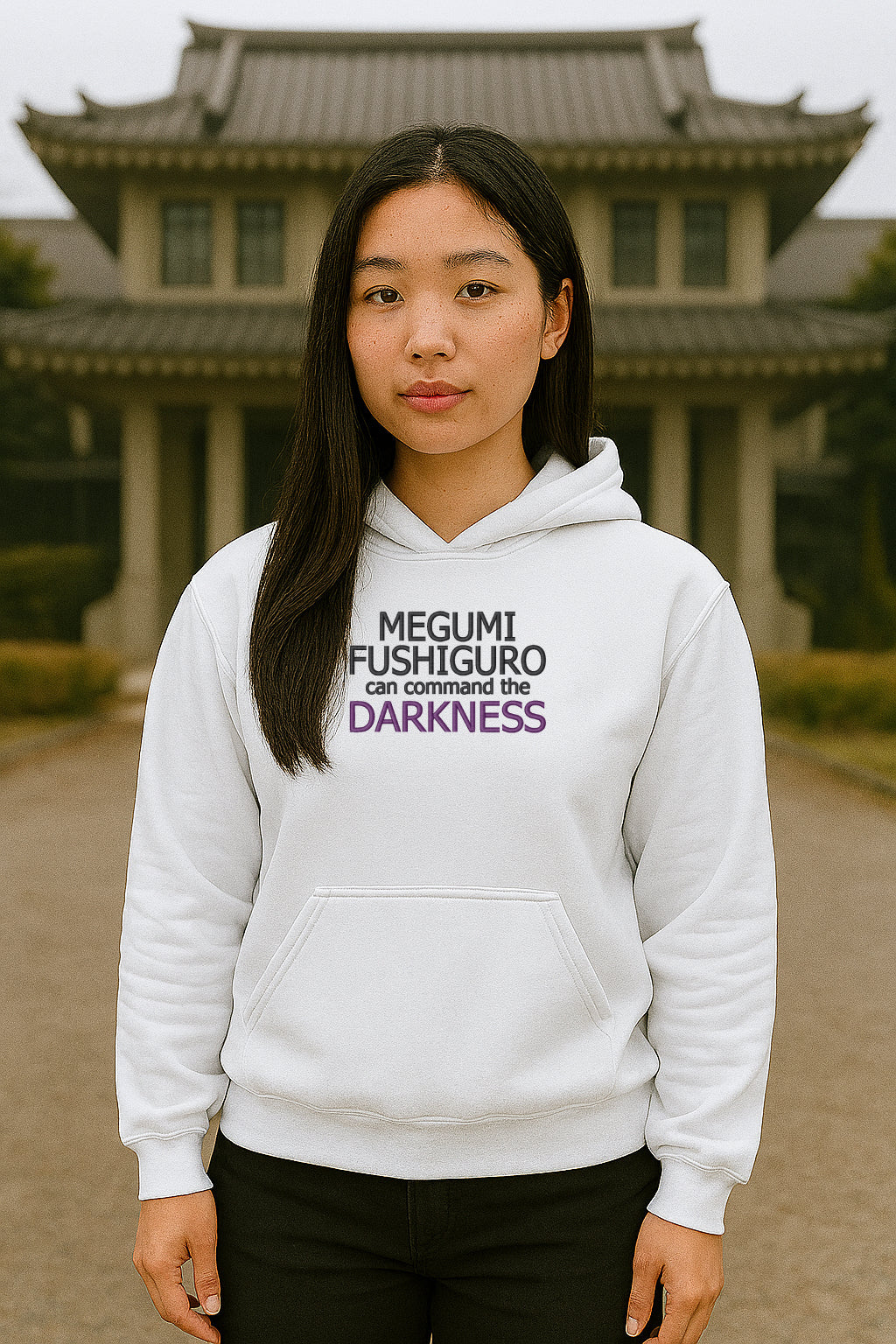 Megumi Fushiguro can command the Darkness, Embroidered Hoodie or Crewneck, Long Sleeve, Unisex, Adult