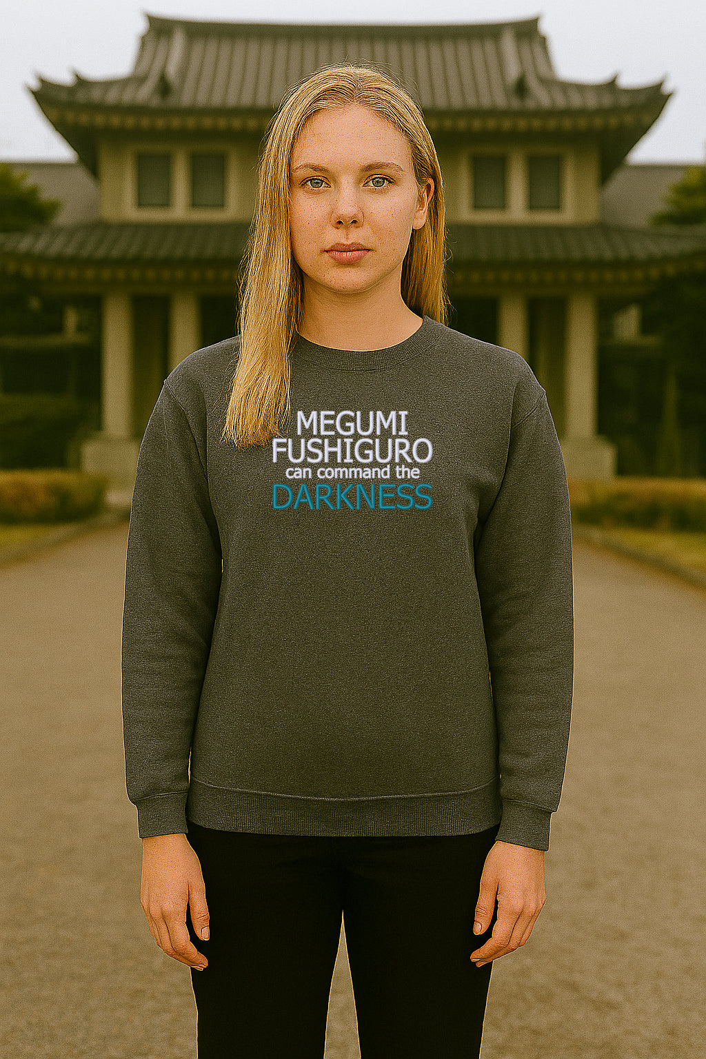 Megumi Fushiguro can command the Darkness, Embroidered Hoodie or Crewneck, Long Sleeve, Unisex, Adult