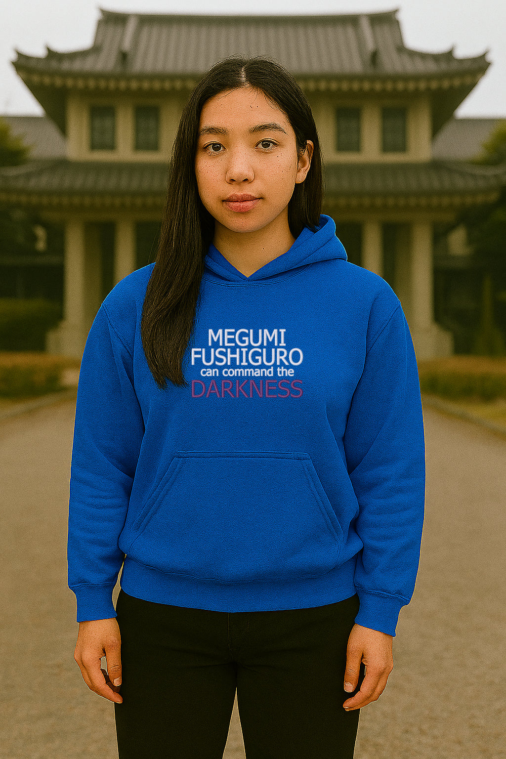 Megumi Fushiguro can command the Darkness, Embroidered Hoodie or Crewneck, Long Sleeve, Unisex, Adult