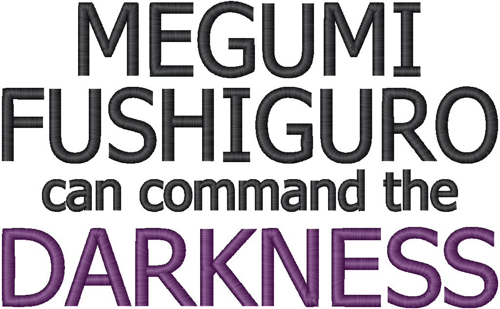 Megumi Fushiguro can command the Darkness, Embroidered Hoodie or Crewneck, Long Sleeve, Unisex, Adult